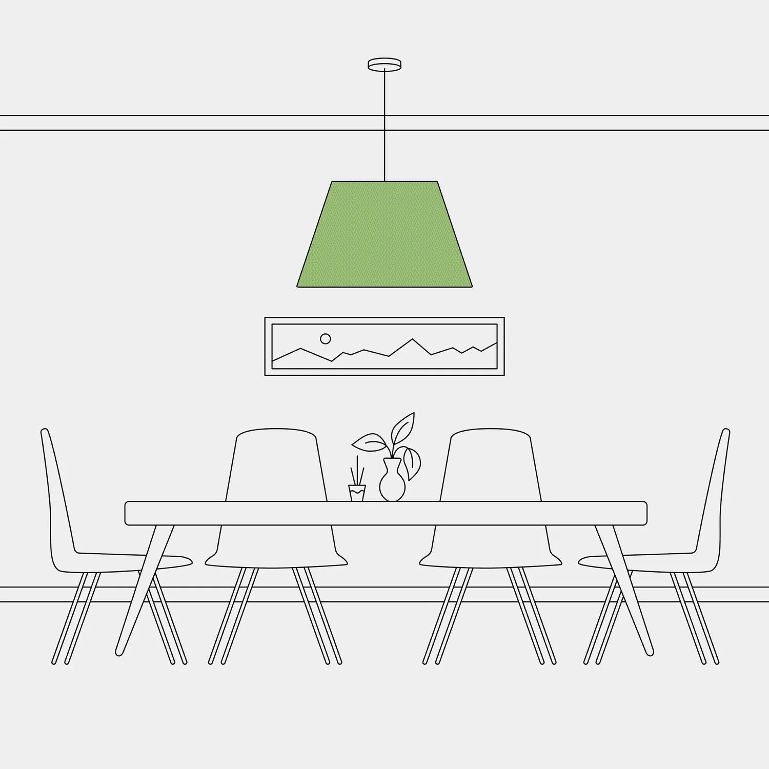 Lampshade Empire L for pendant with E27 fitting - Made in Italy - Pistachio Green Cinette - Image 5