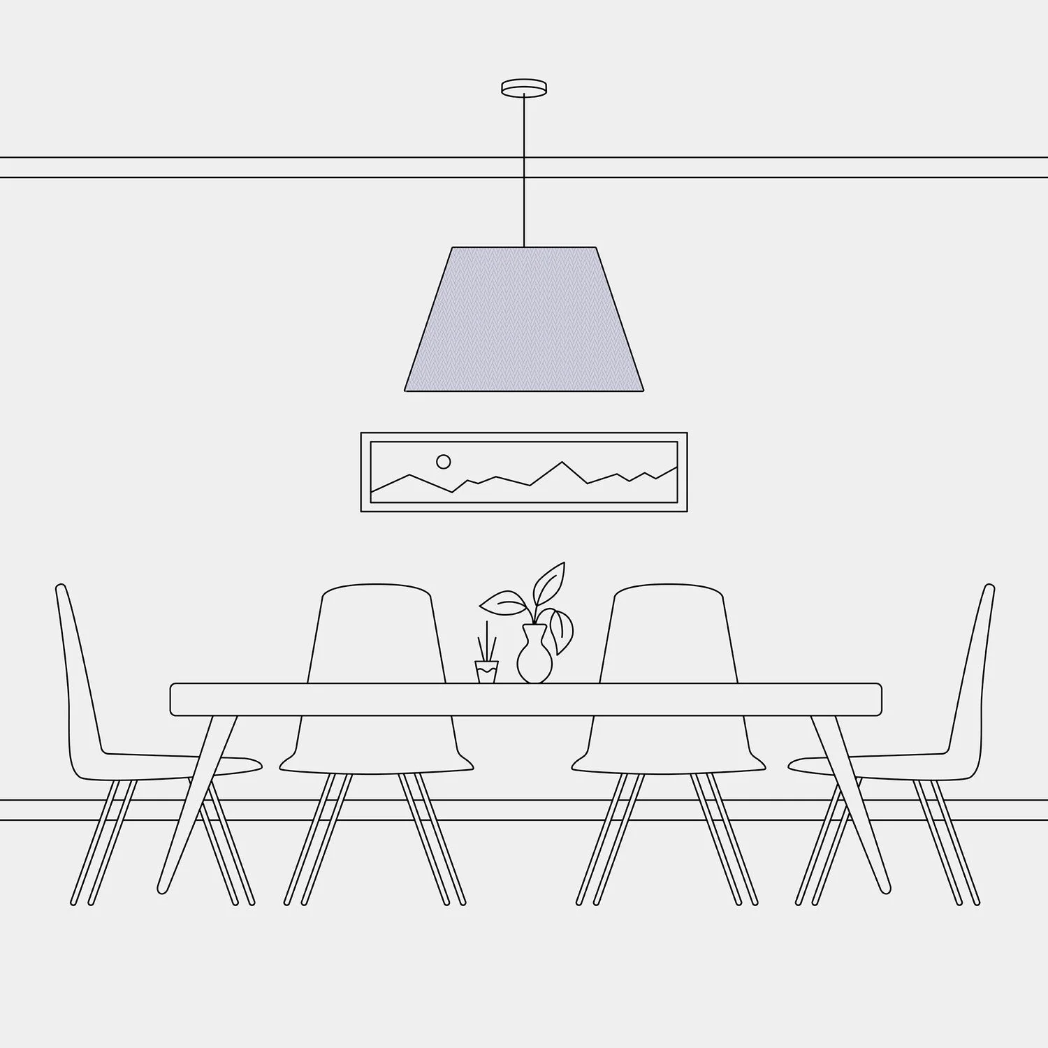 Impero L Lampshade for pendant with E27 fitting - Made in Italy - Lilac Teletta - Image 5