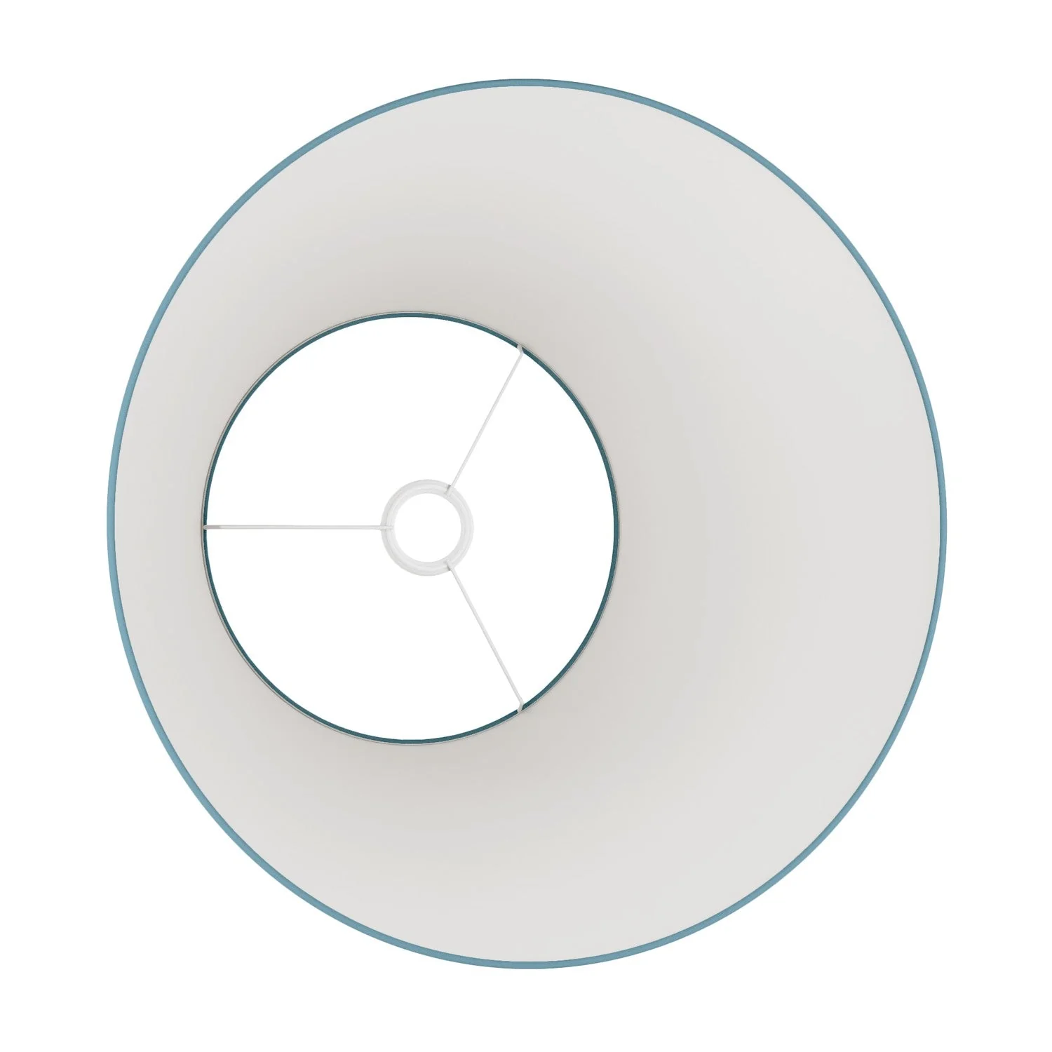 Empire Lampshade L for pendant with E27 fitting - Made in Italy - Light Blue Cotton - Image 3
