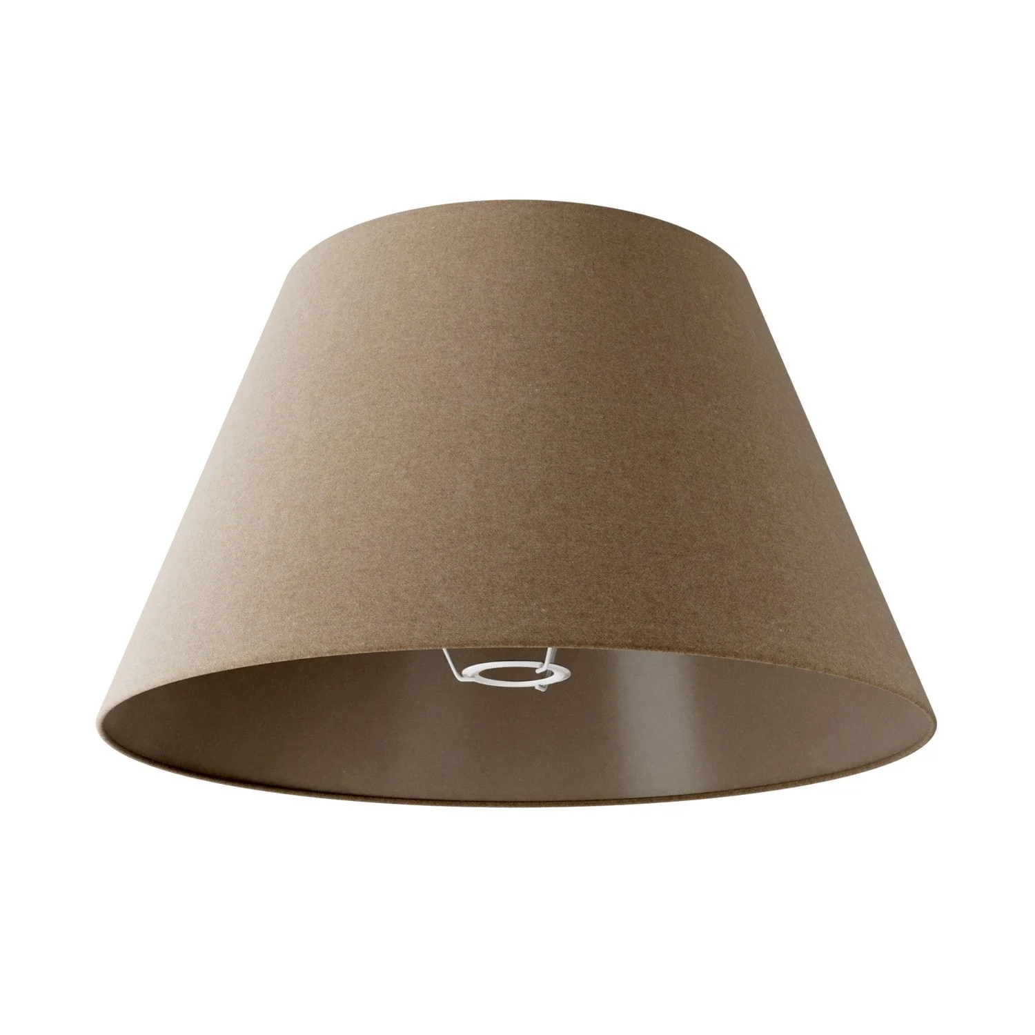 Impero L Lampshade for table lamp or wall light with E27 fitting - Made in Italy - Brown Wool