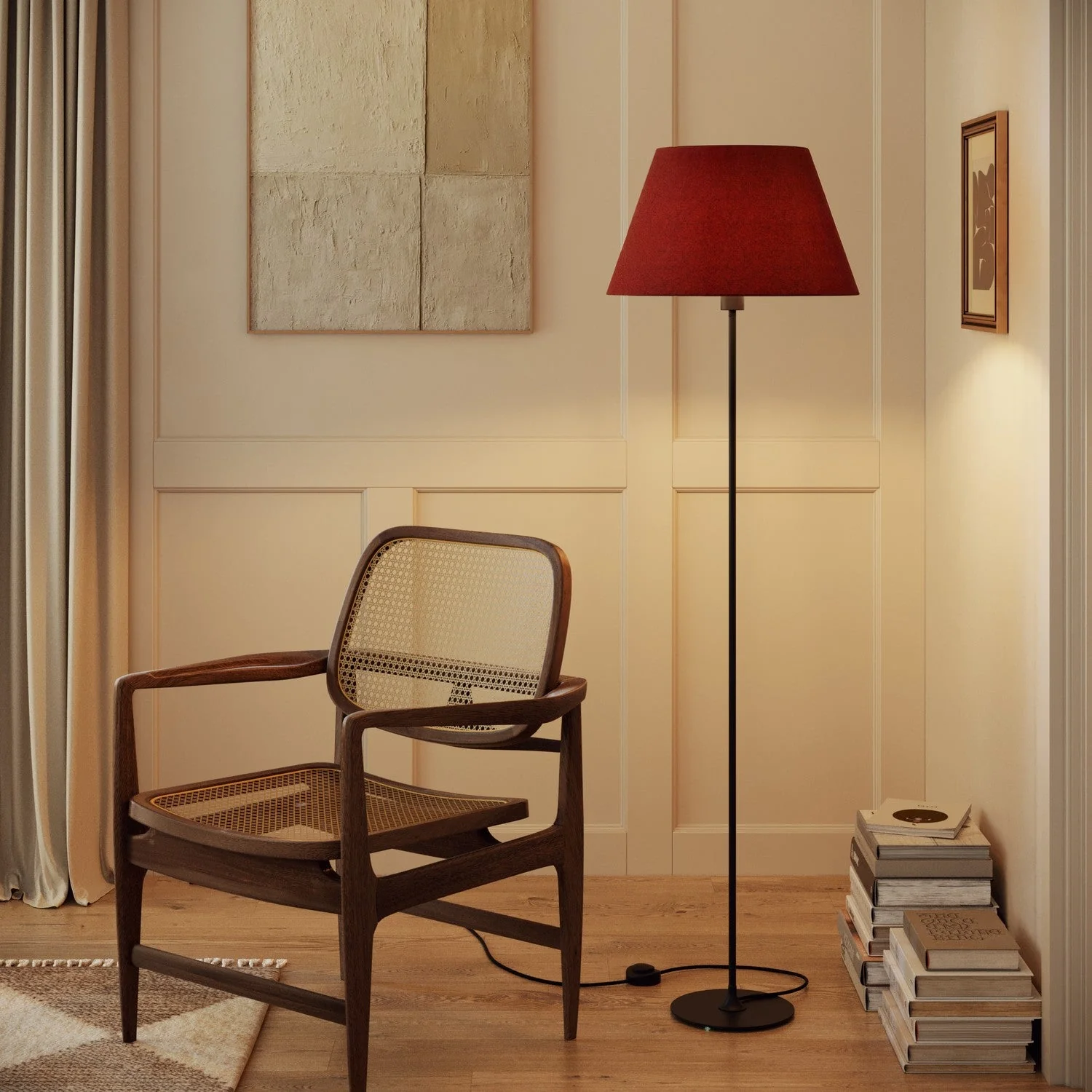 Impero L Lampshade for table lamp or wall sconce with E27 fitting - Made in Italy - Lobster Wool - Image 2