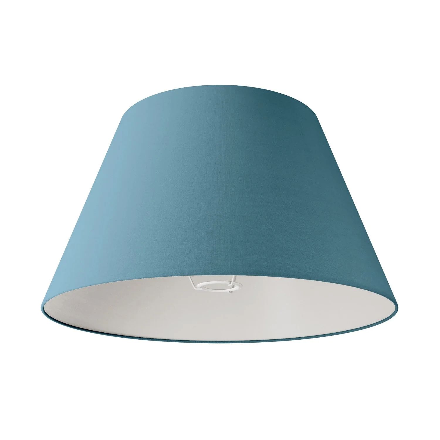 Impero Lampshade L for table lamp or wall sconce with E27 fitting - Made in Italy - Sky Blue Cotton
