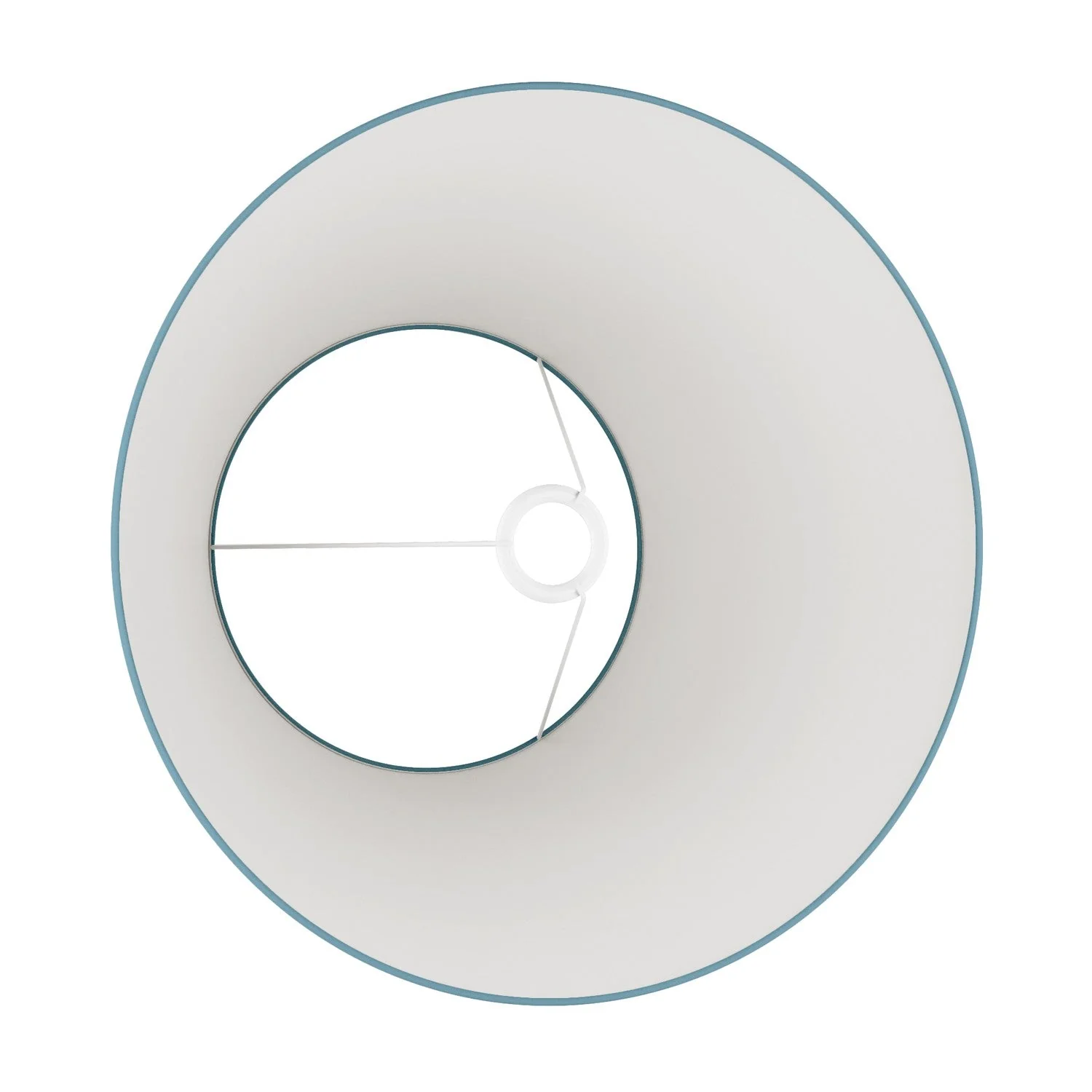 Impero Lampshade L for table lamp or wall sconce with E27 fitting - Made in Italy - Sky Blue Cotton - Image 3