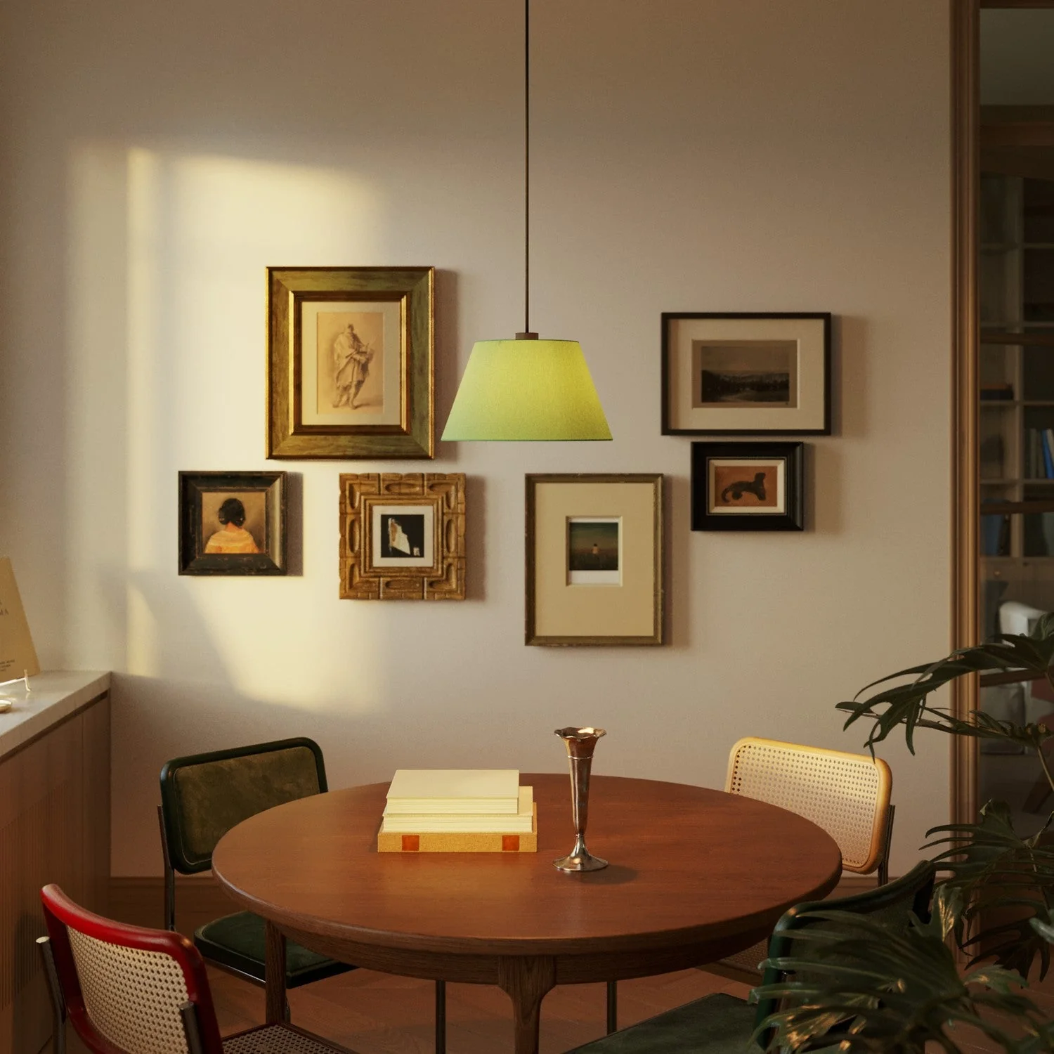 Impero Lampshade M for pendant with E27 fitting - Made in Italy - Cinette Pistachio Green - Image 2
