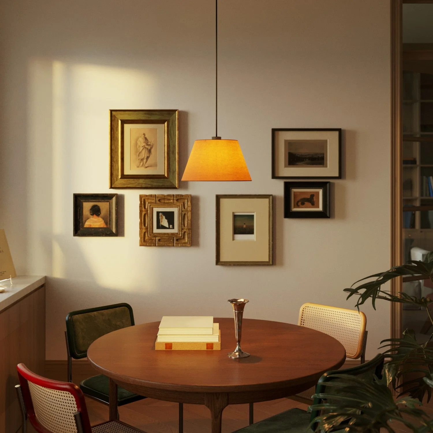 Impero M Lampshade for pendant with E27 fitting - Made in Italy - Mandarino Fabric - Image 2