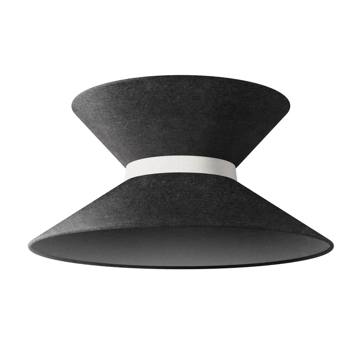 Clessidra Lampshade in fabric for pendant lamp - Dark Gray Wool