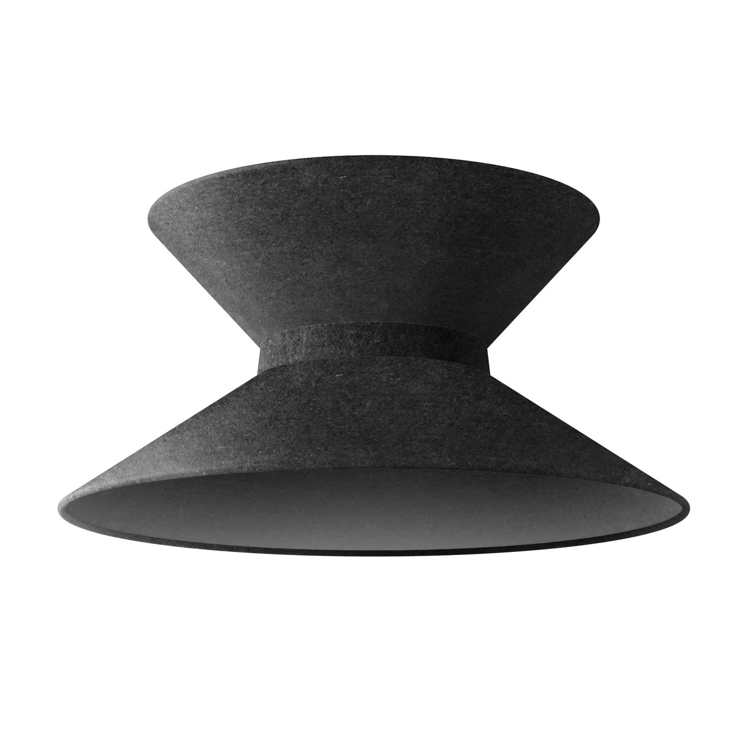 Clessidra Lampshade in fabric for pendant lamp - Dark Gray Wool - Image 10