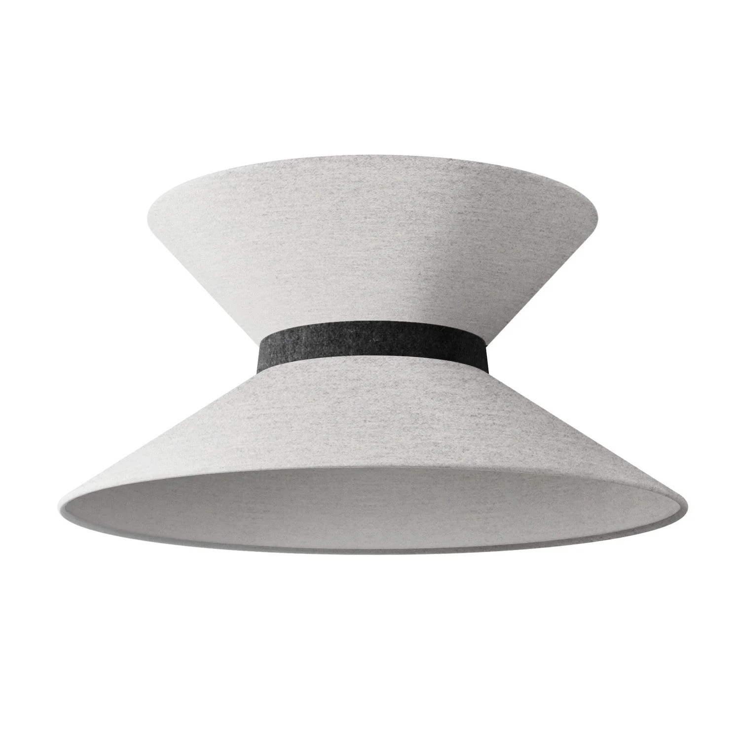 Clessidra fabric lampshade for pendant lamp - Light Gray Wool - Image 10