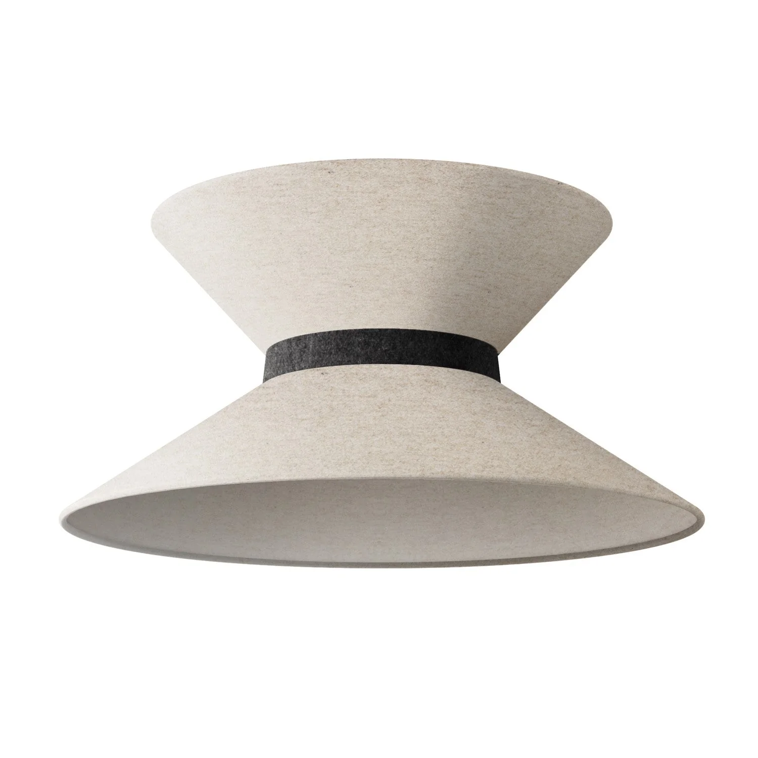 Clessidra fabric lampshade for pendant lamp - Beige Wool - Image 10