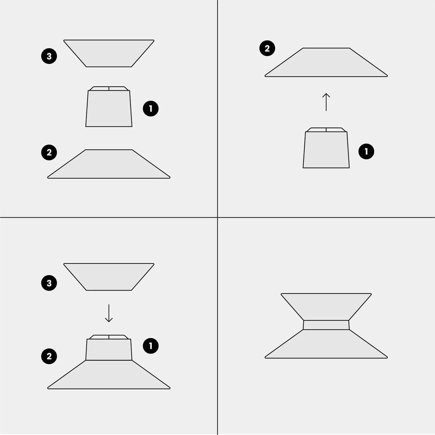 Clessidra fabric lampshade for pendant lamp - Beige Wool - Image 8