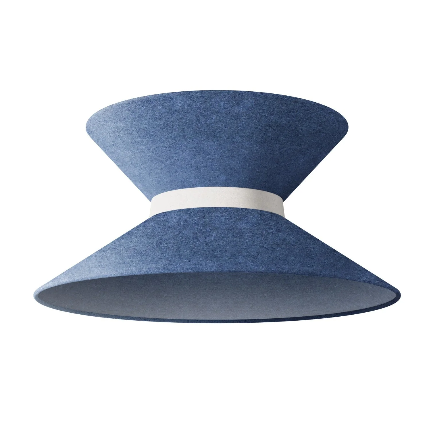 Lampshade Clessidra in fabric for pendant lamp - Blue Wool