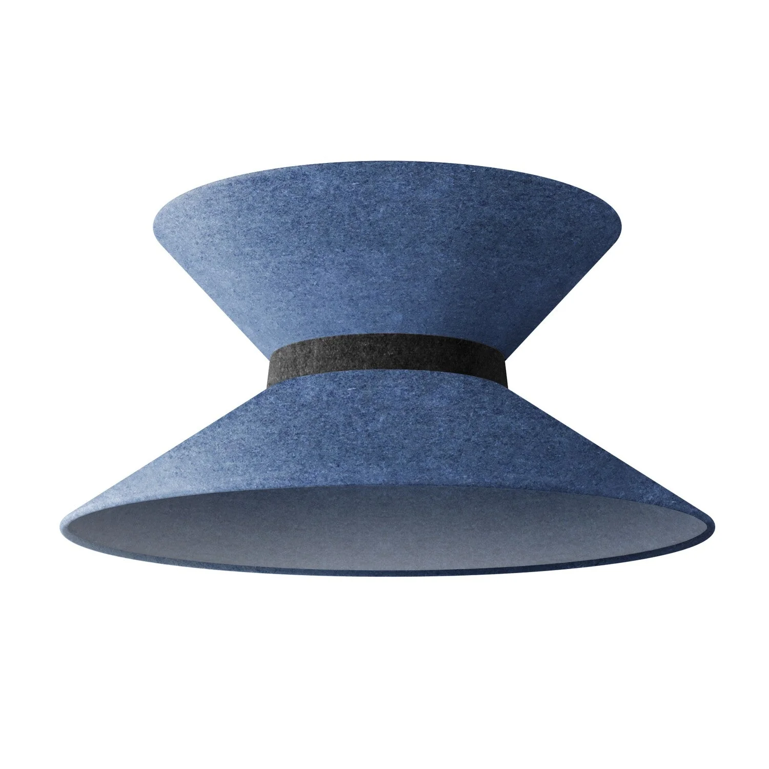 Lampshade Clessidra in fabric for pendant lamp - Blue Wool - Image 10