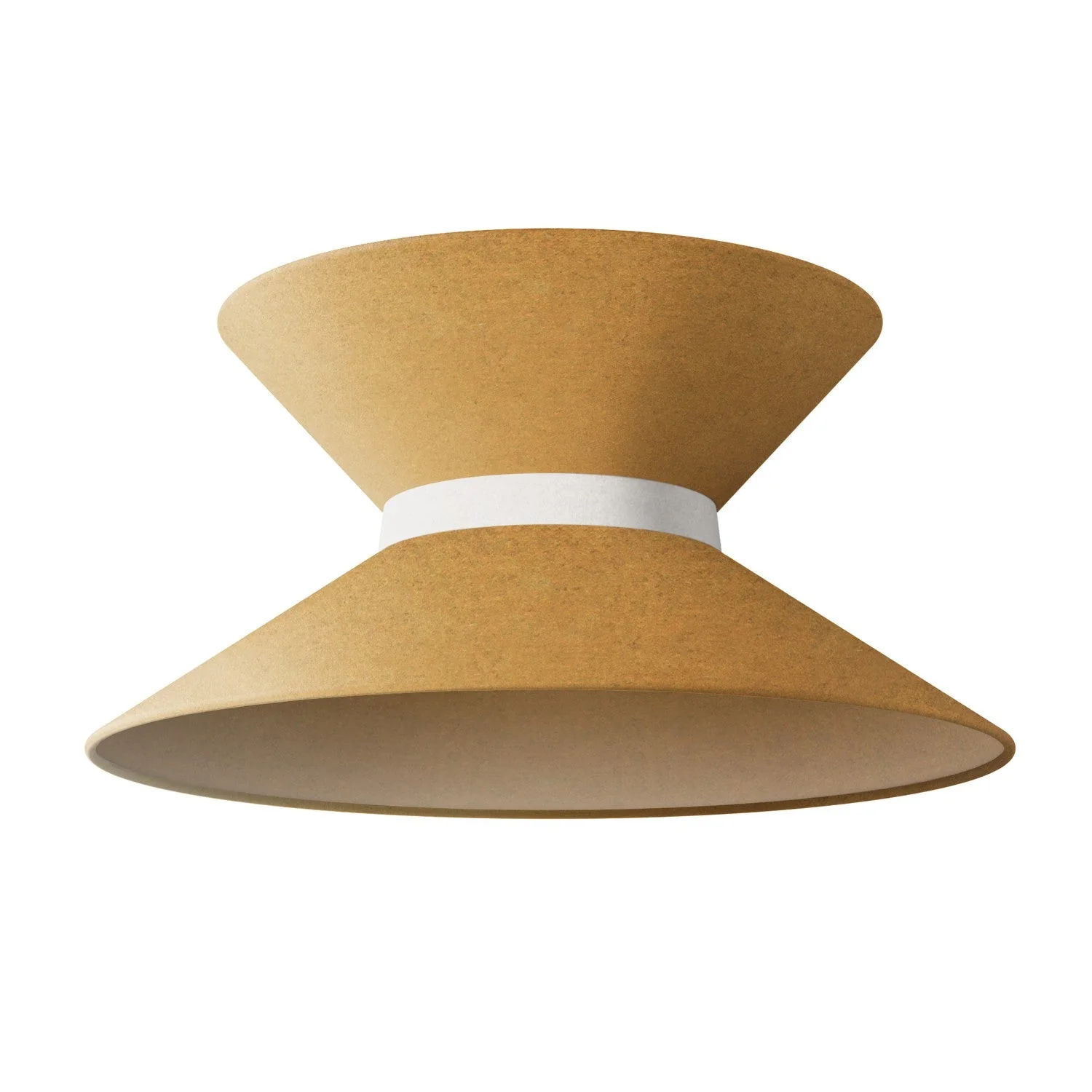 Clessidra fabric lampshade for pendant lamp - Mustard Wool