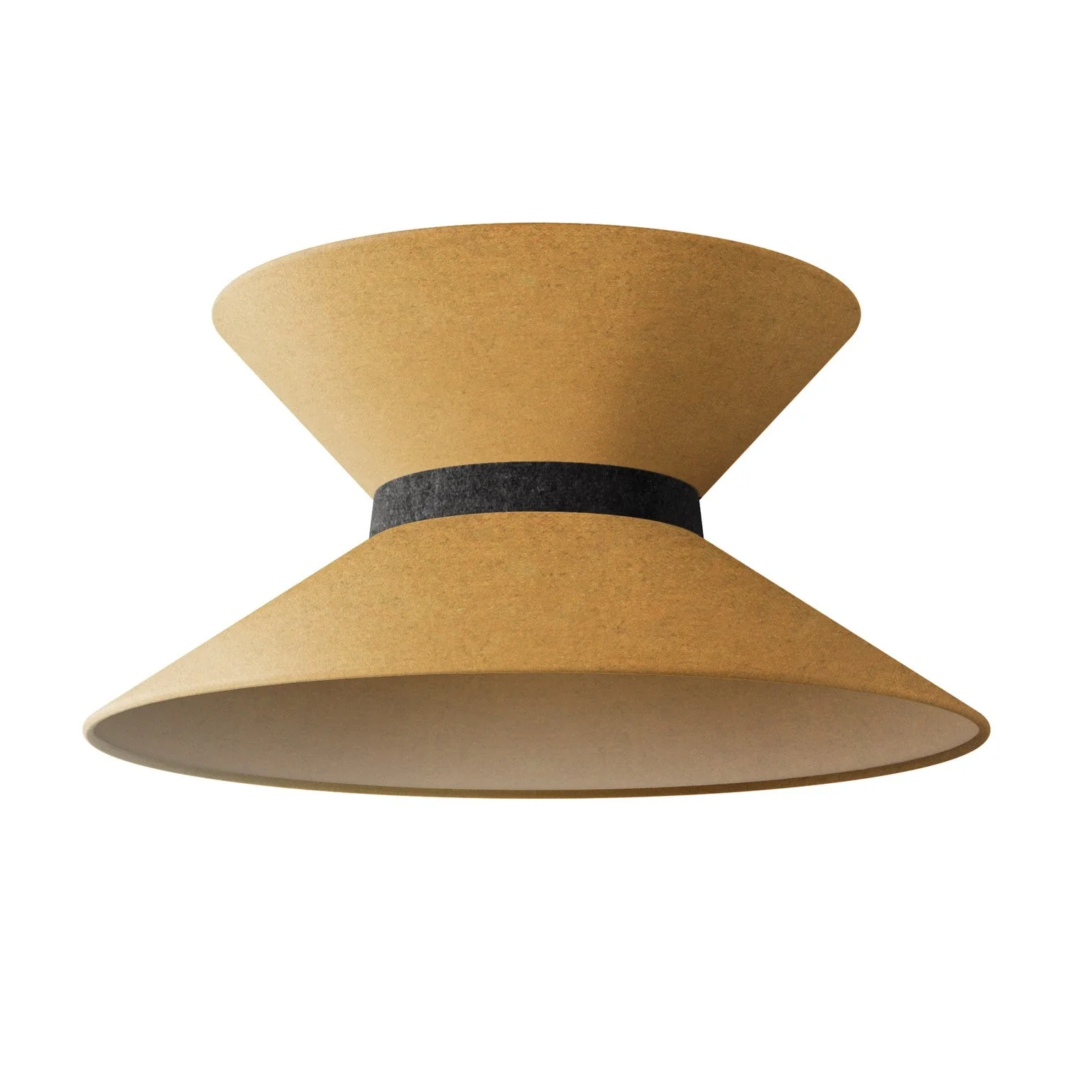 Clessidra fabric lampshade for pendant lamp - Mustard Wool - Image 10