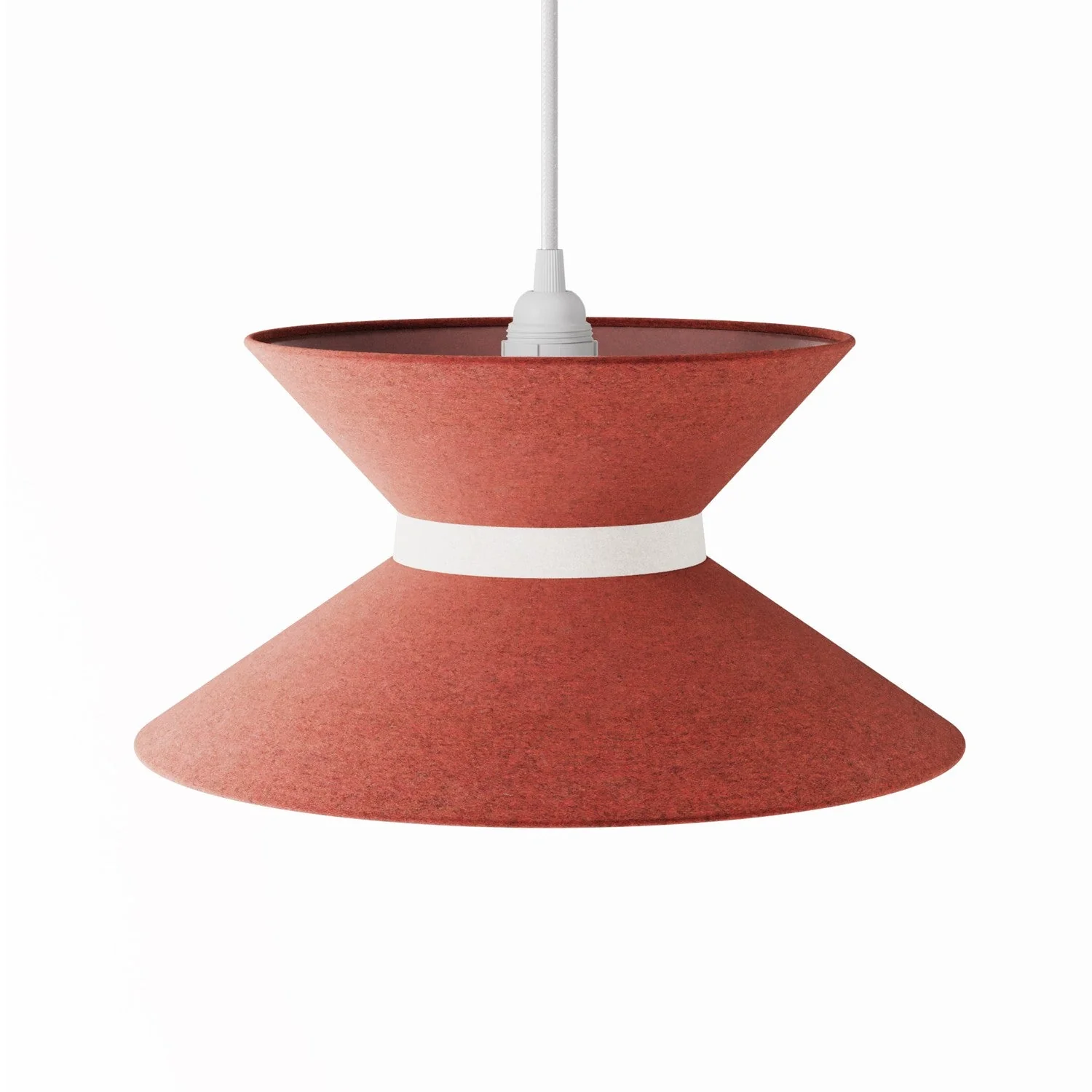 Hourglass Fabric Lampshade for pendant lamp - Wool Lobster - Image 4