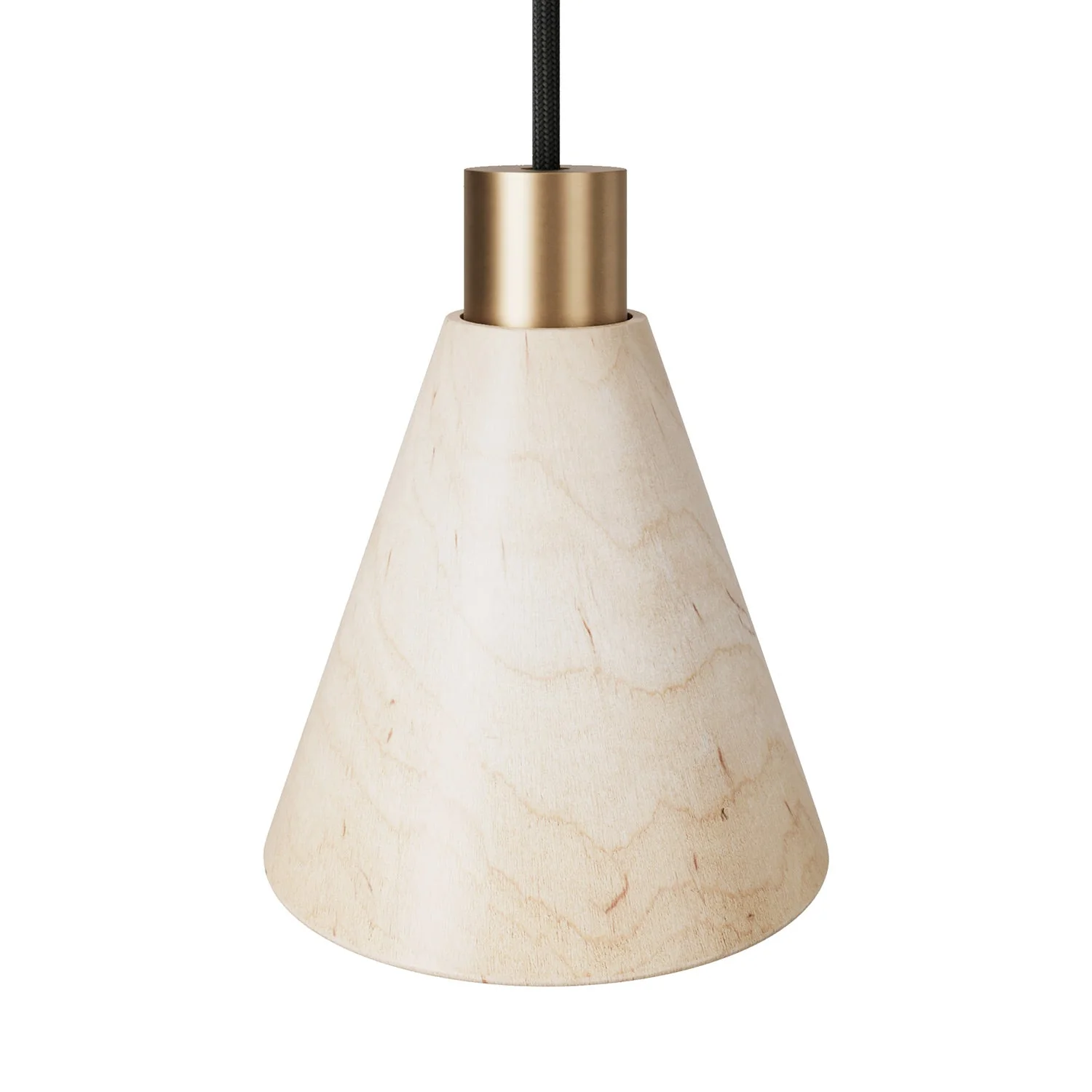 Cone wooden lampshade
