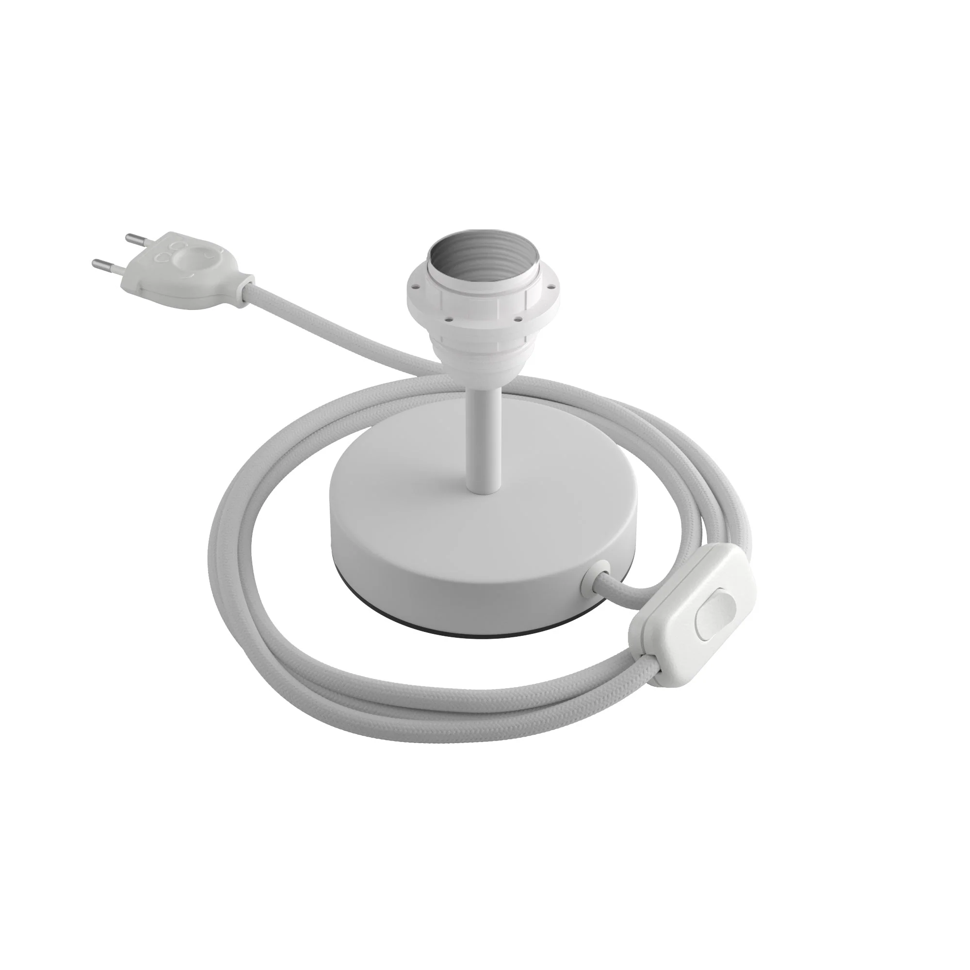 Alzaluce for lampshade – Metal table lamp – Matt white