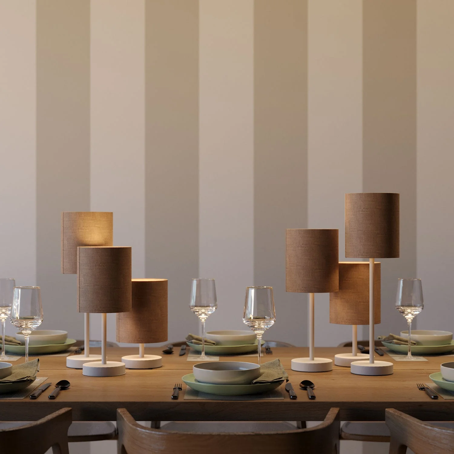 Alzaluce for lampshade – Metal table lamp – Matt white - Image 2