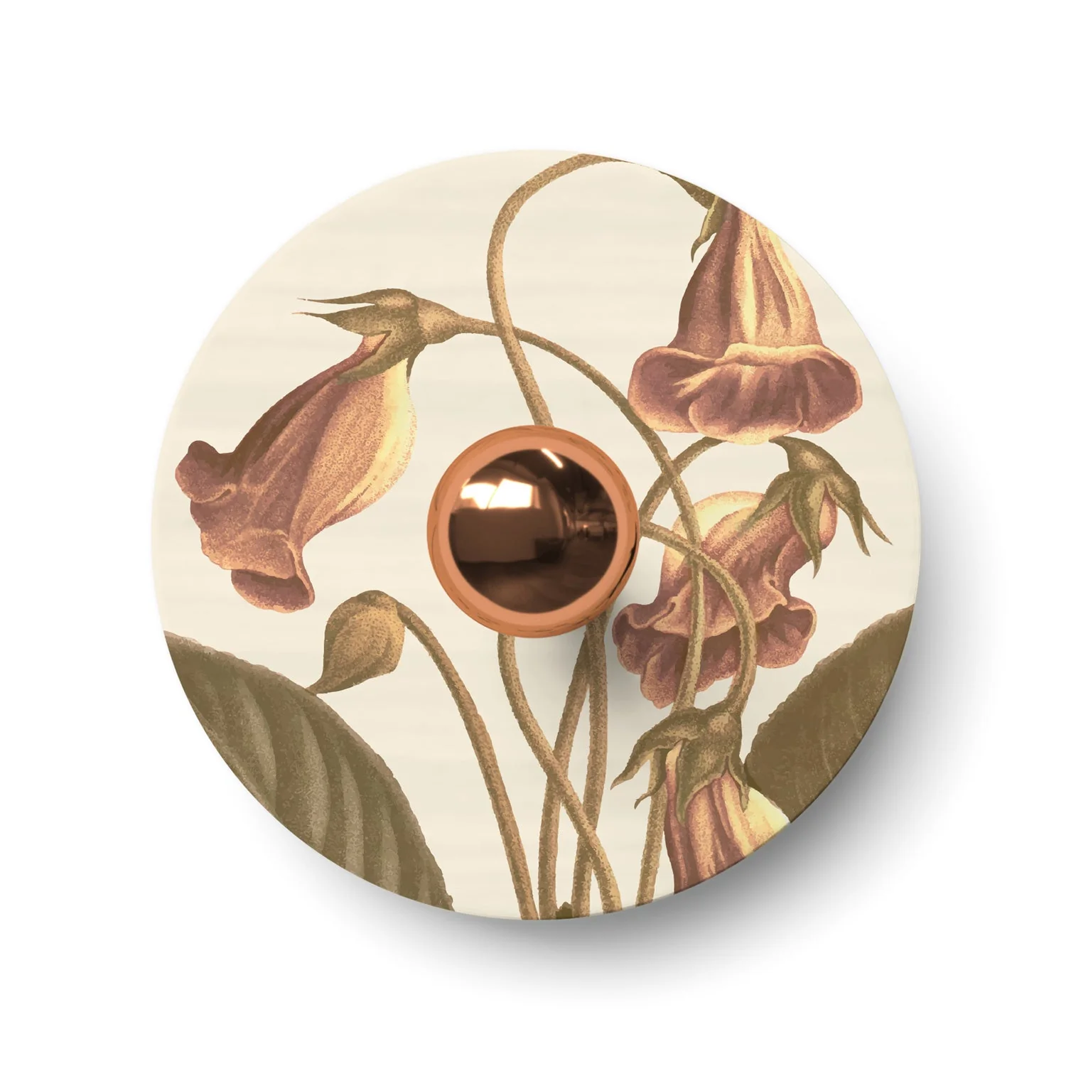 Ellepì mini flat lampshade with floral designs 'Blossom Haven' Botanical Gloxinia, diameter 24 cm - Made in Italy - Image 3