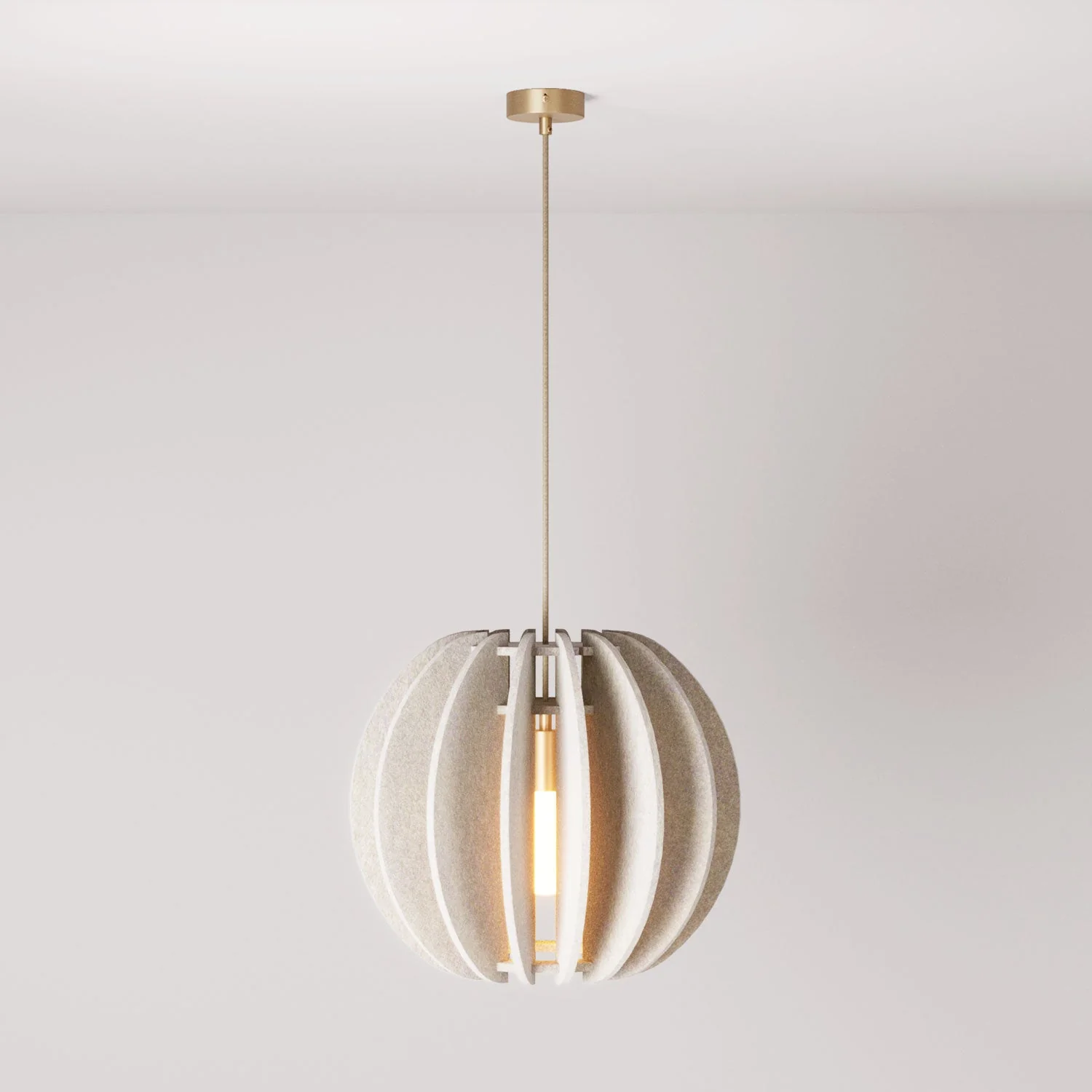 LAMPSHADE – Pendant Lamp with Elliptical Shade – Dove Gray Melange