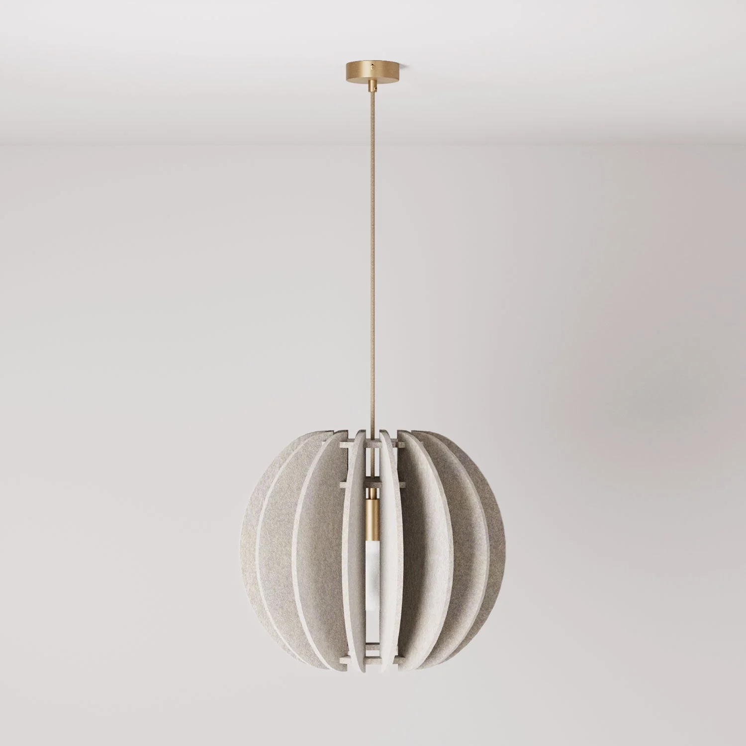LAMPSHADE – Pendant Lamp with Elliptical Shade – Dove Gray Melange - Image 3