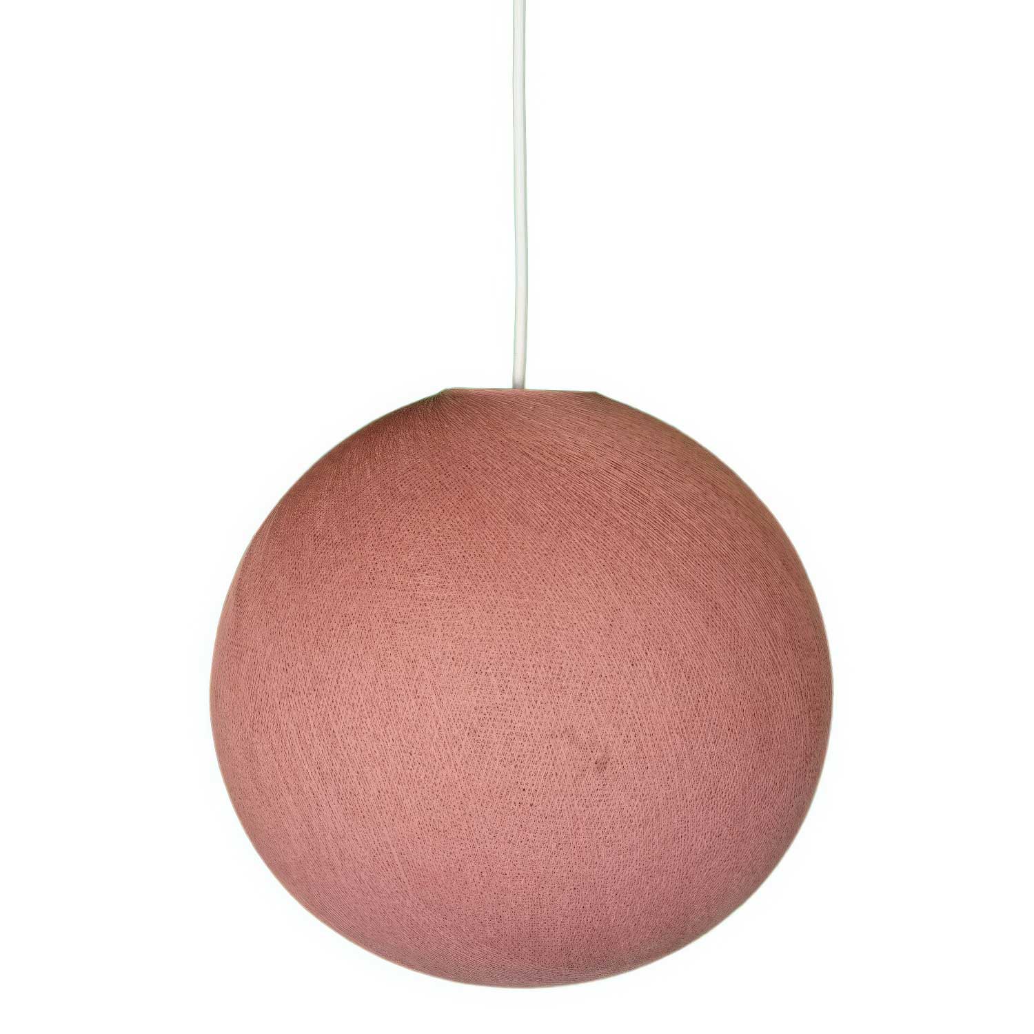 Sphere lampshade in 100% handmade thread - Powder Pink Polyester
