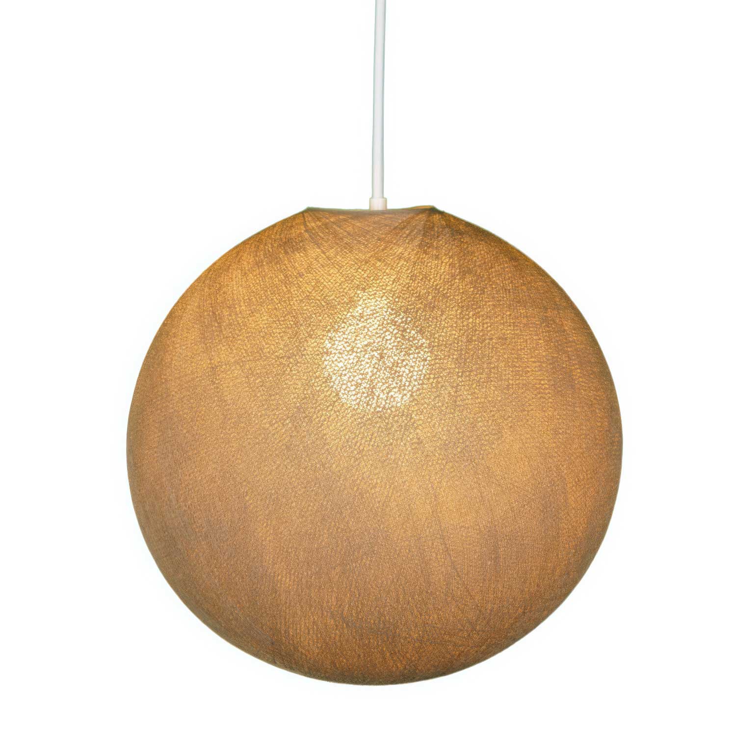 Sfera lampshade in 100% handmade thread - Cappuccino Polyester - Image 2