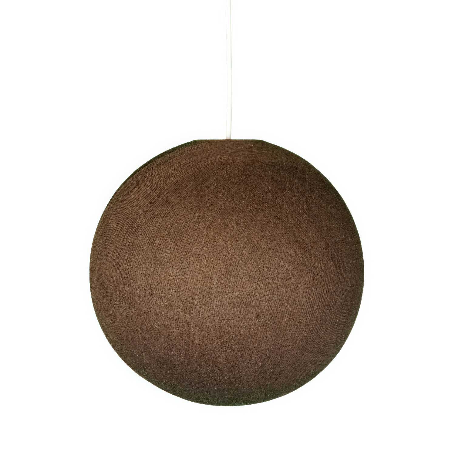 100% handmade Sfera lampshade in thread - Chocolate Polyester