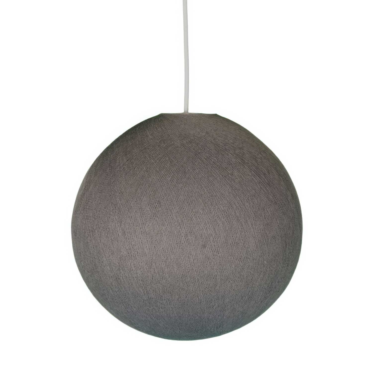 Sphere lampshade in 100% handmade thread - Graphite Polyester