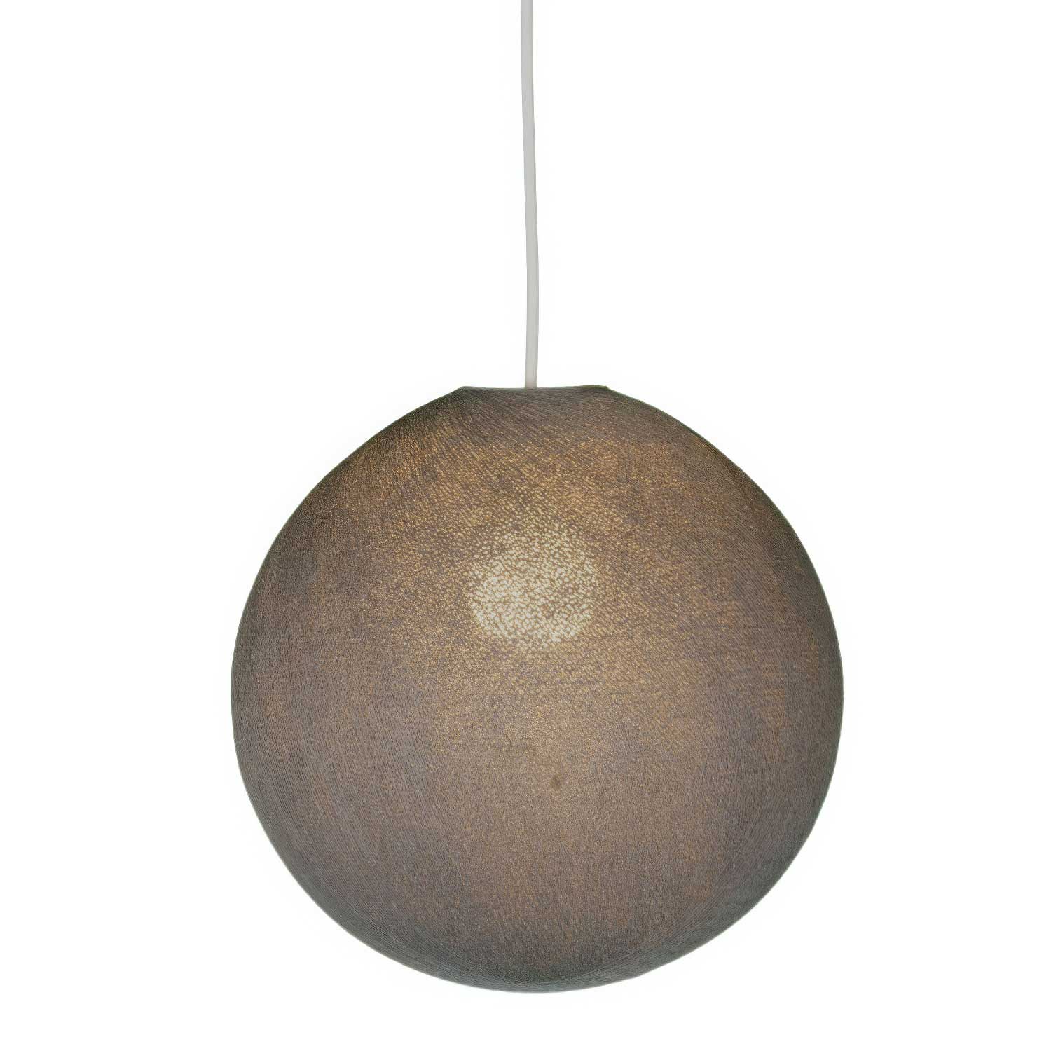 Sphere lampshade in 100% handmade thread - Graphite Polyester - Image 2
