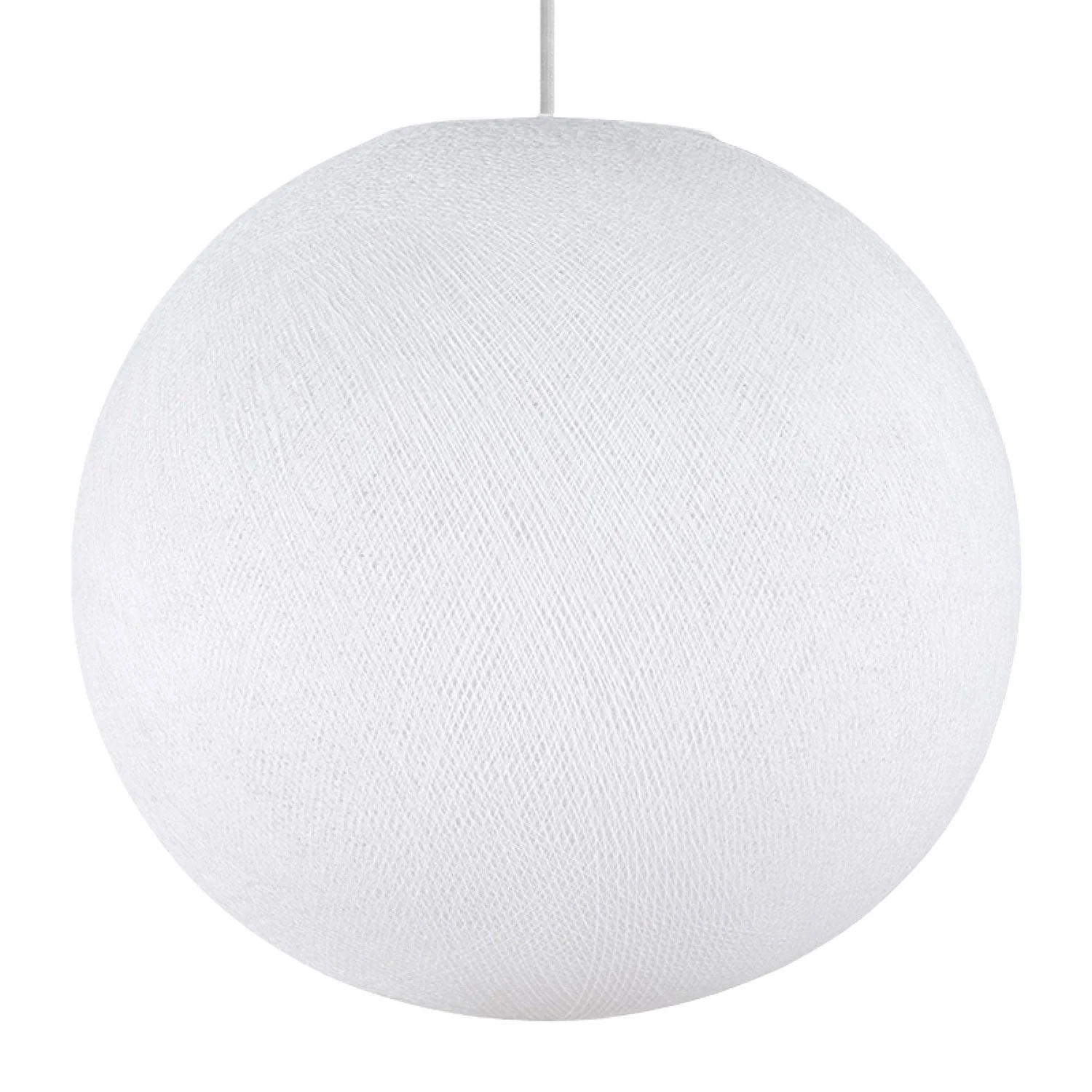 Sfera Light lampshade in hand-made thread – White Polyester - Image 6