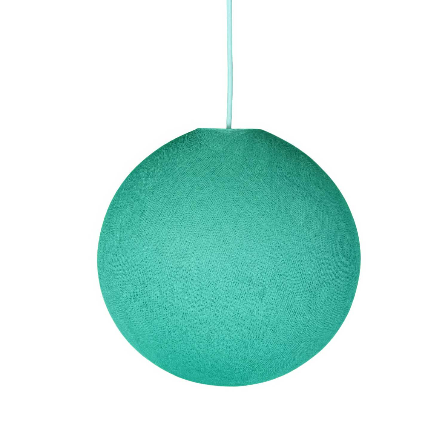 Sfera lampshade in 100% handmade thread - Turquoise polyester