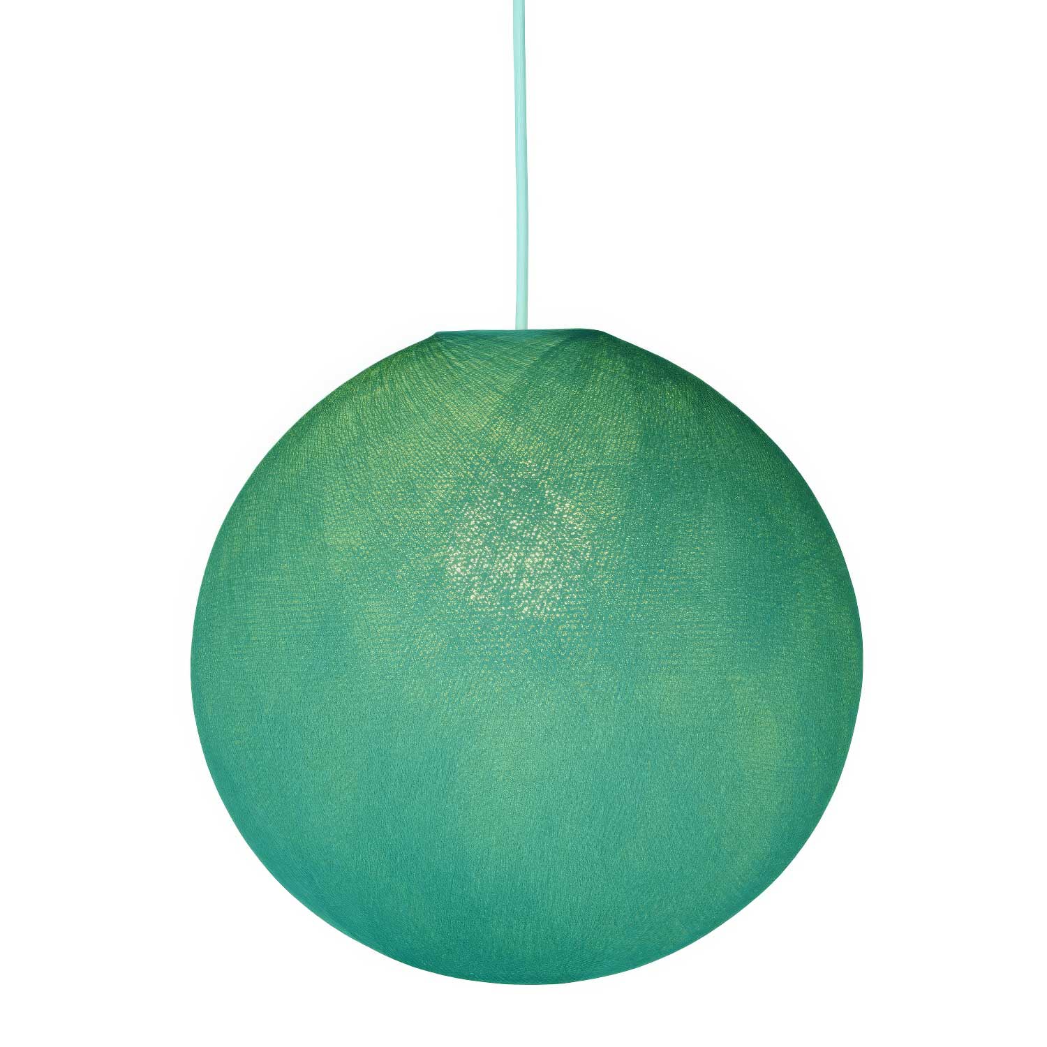 Sfera lampshade in 100% handmade thread - Turquoise polyester - Image 2