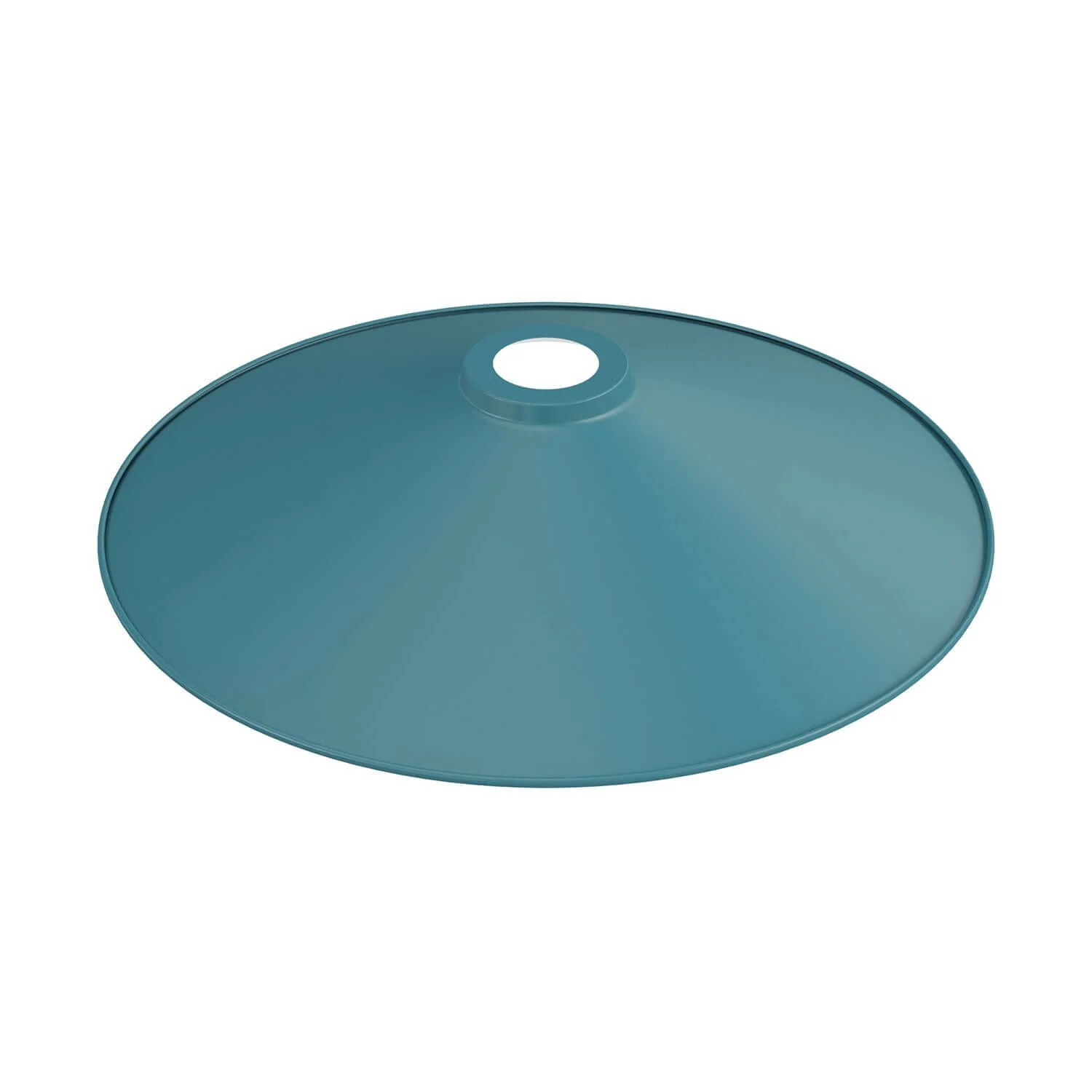 Swing lampshade in enamelled metal with E27 fitting - Petrol blue - Image 3