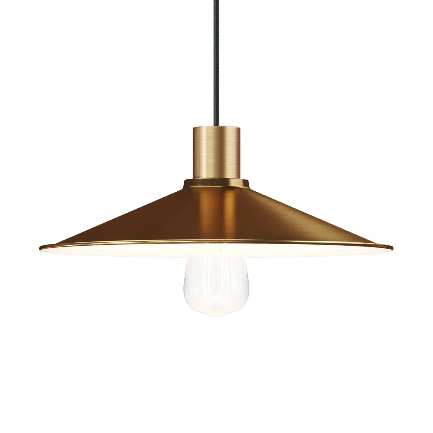 Swing lampshade in enamelled metal with E27 fitting - Satin bronze