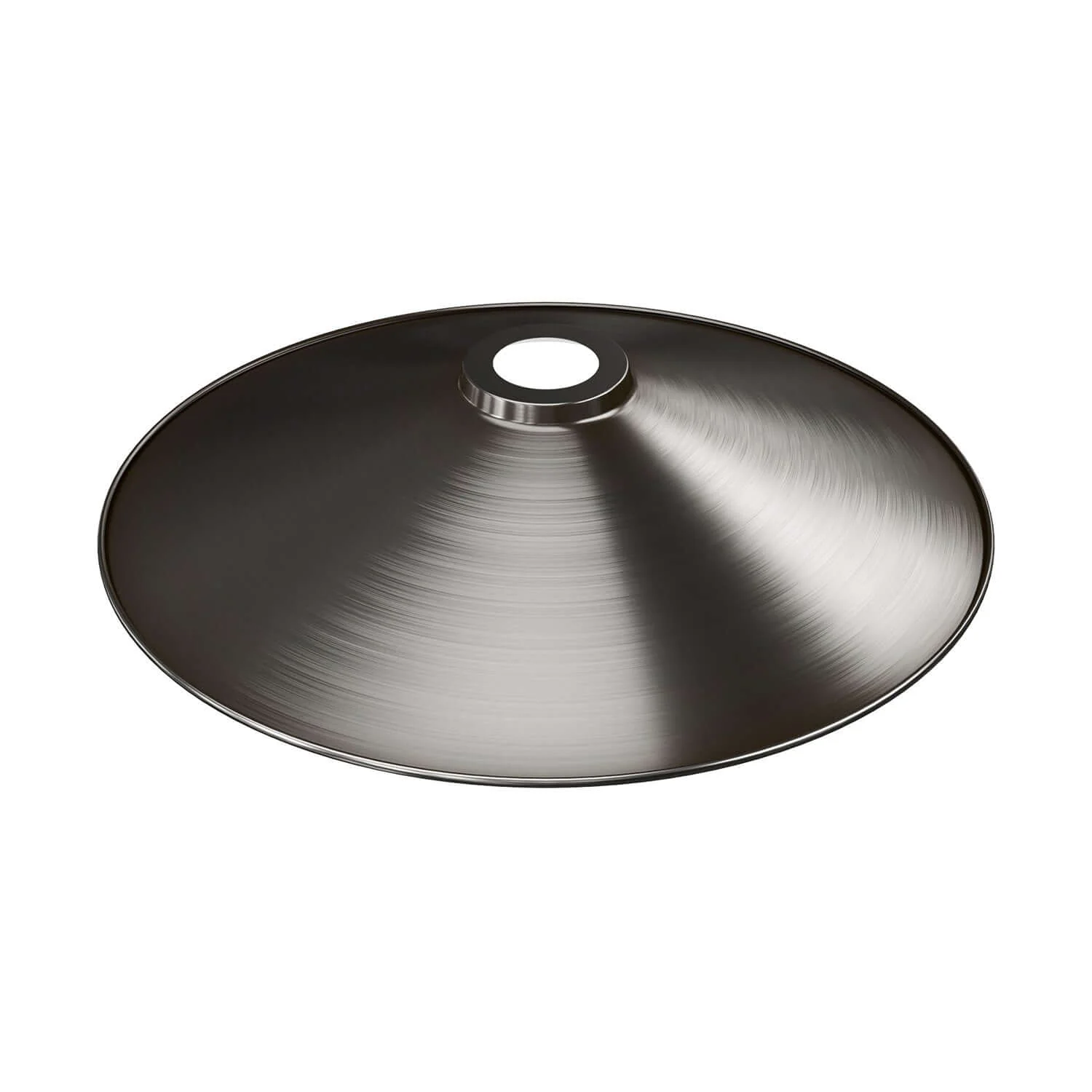 Swing lampshade in enamelled metal with E27 fitting - Satin titanium - Image 3