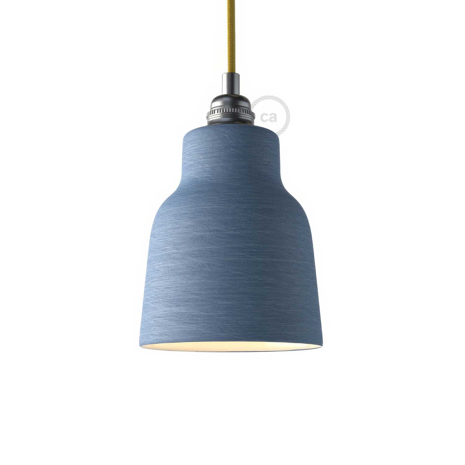Vaso ceramic lampshade, Materia collection - Made in Italy - Streaked Avion