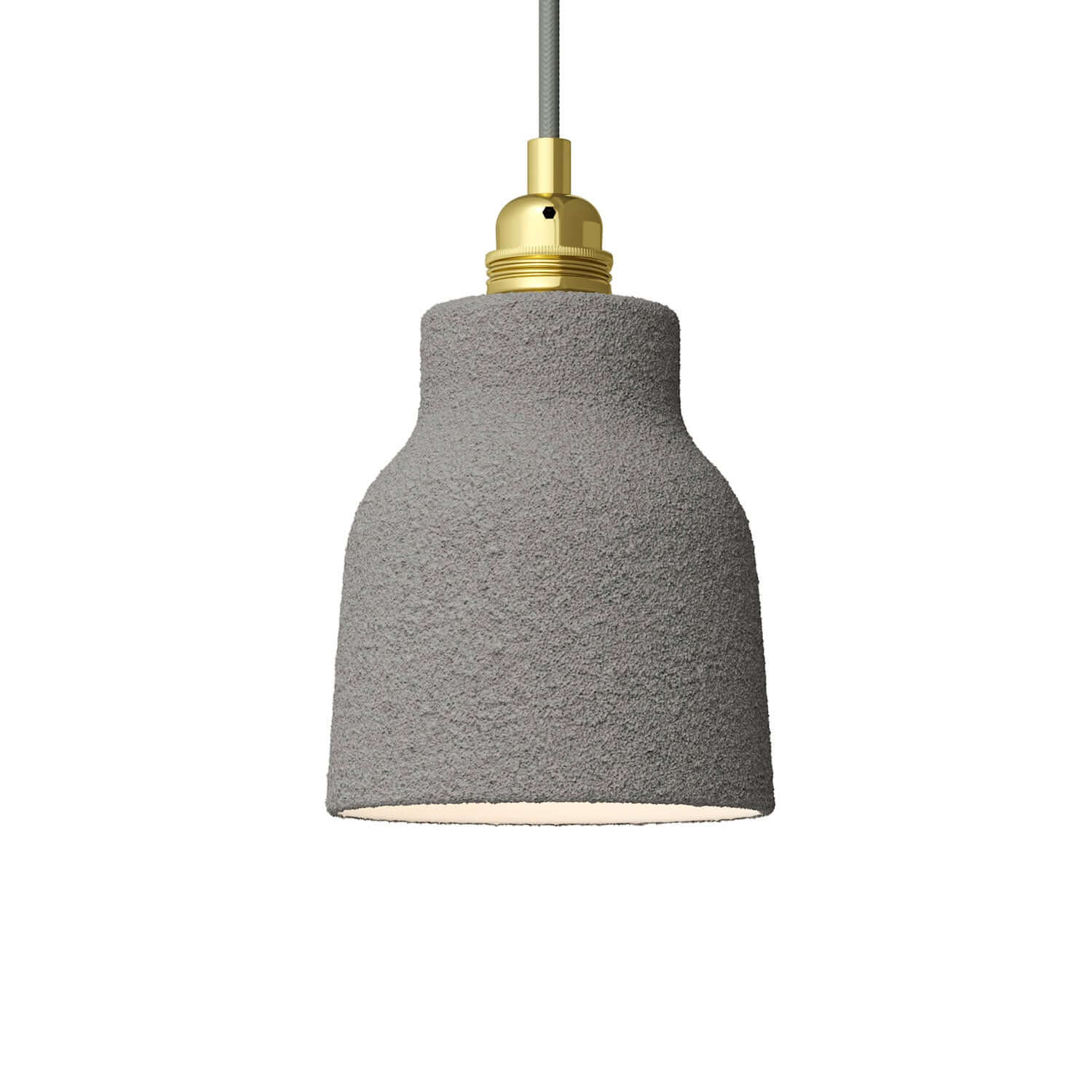 Vase lampshade in ceramic, Materia collection – Made in Italy – Concrete effect