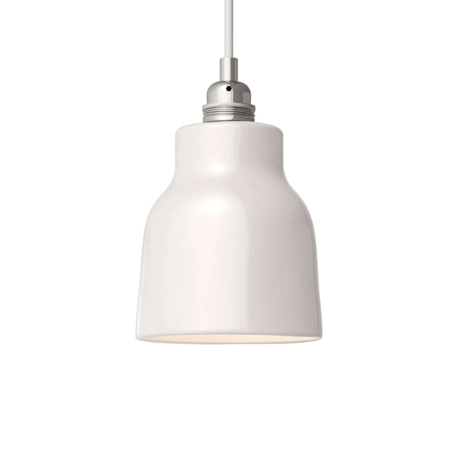 Lampshade Vaso in ceramic, Materia collection – Made in Italy – Glossy white