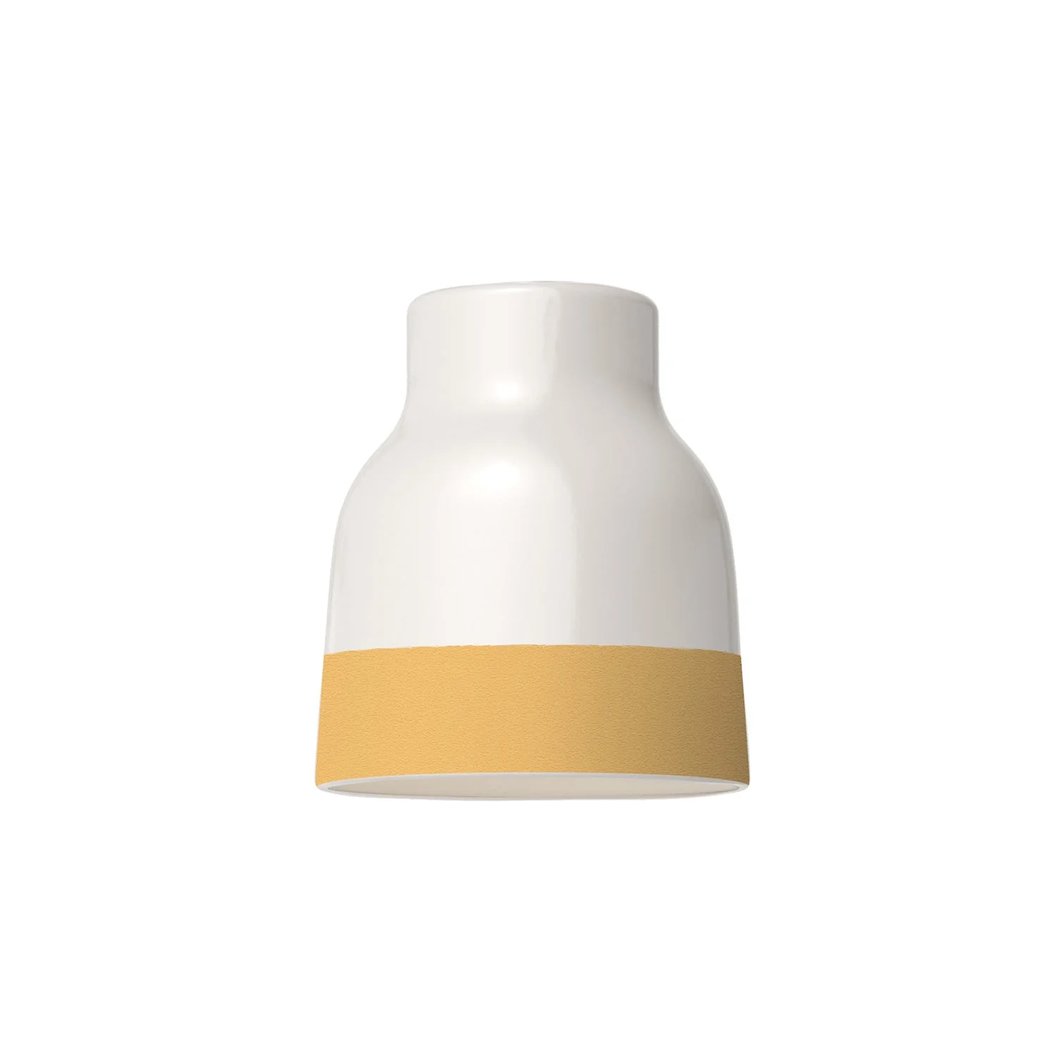 Vaso bicolour ceramic lampshade in White and Yellow, Materia collection - Made in Italy - Image 4