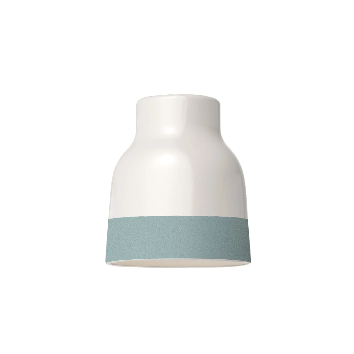 Bicolour vase lampshade in white and blue ceramic, Materia collection - Made in Italy - Image 4