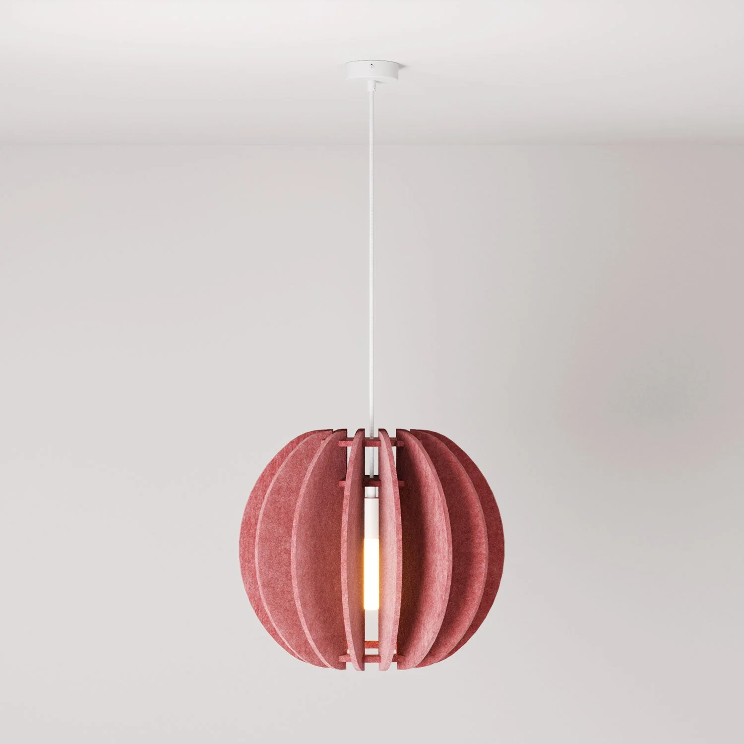 LAMPSHADE - Pendant Lamp with Elliptical Shade - Rose Mélange