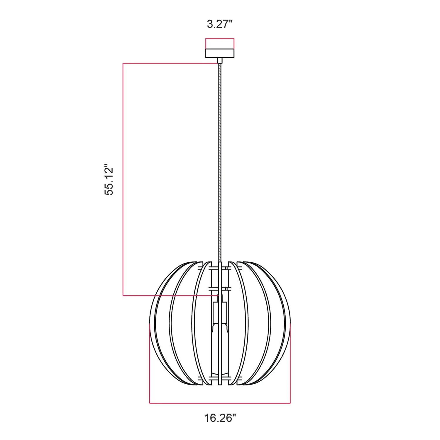 LAMPSHADE - Pendant Lamp with Elliptical Shade - Rose Mélange - Image 7