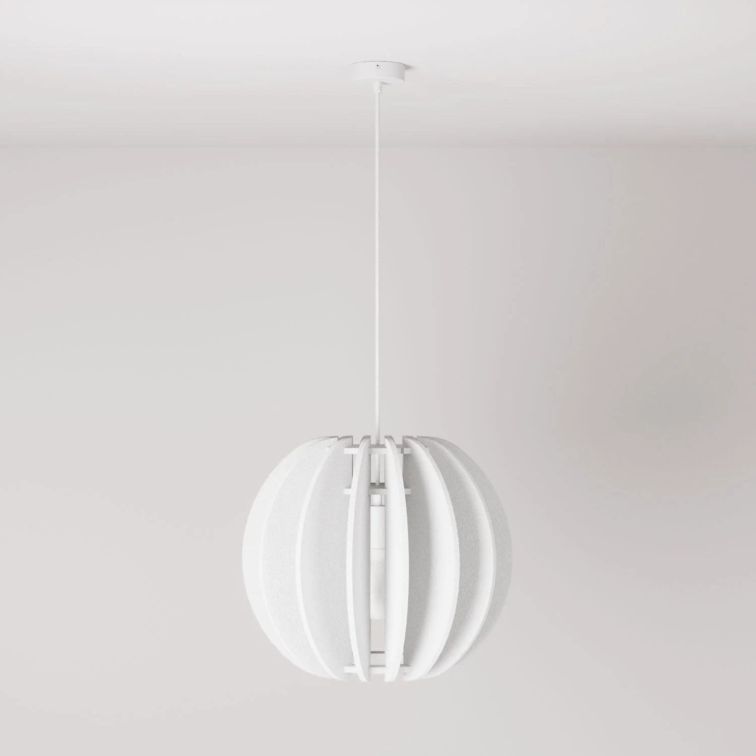 LAMPSHADE – Pendant lamp with elliptical shade – White melange - Image 3