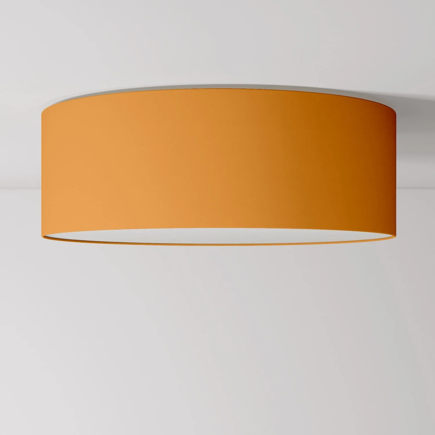 Large Fabric Ceiling Light - Made in Italy - Cotton Mandarin
