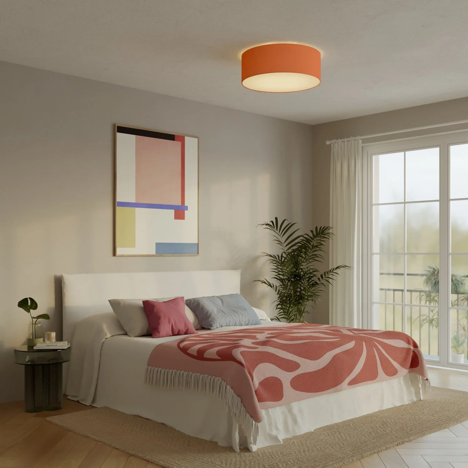 Large Cinette fabric ceiling light lobster - Made in Italy - Image 2