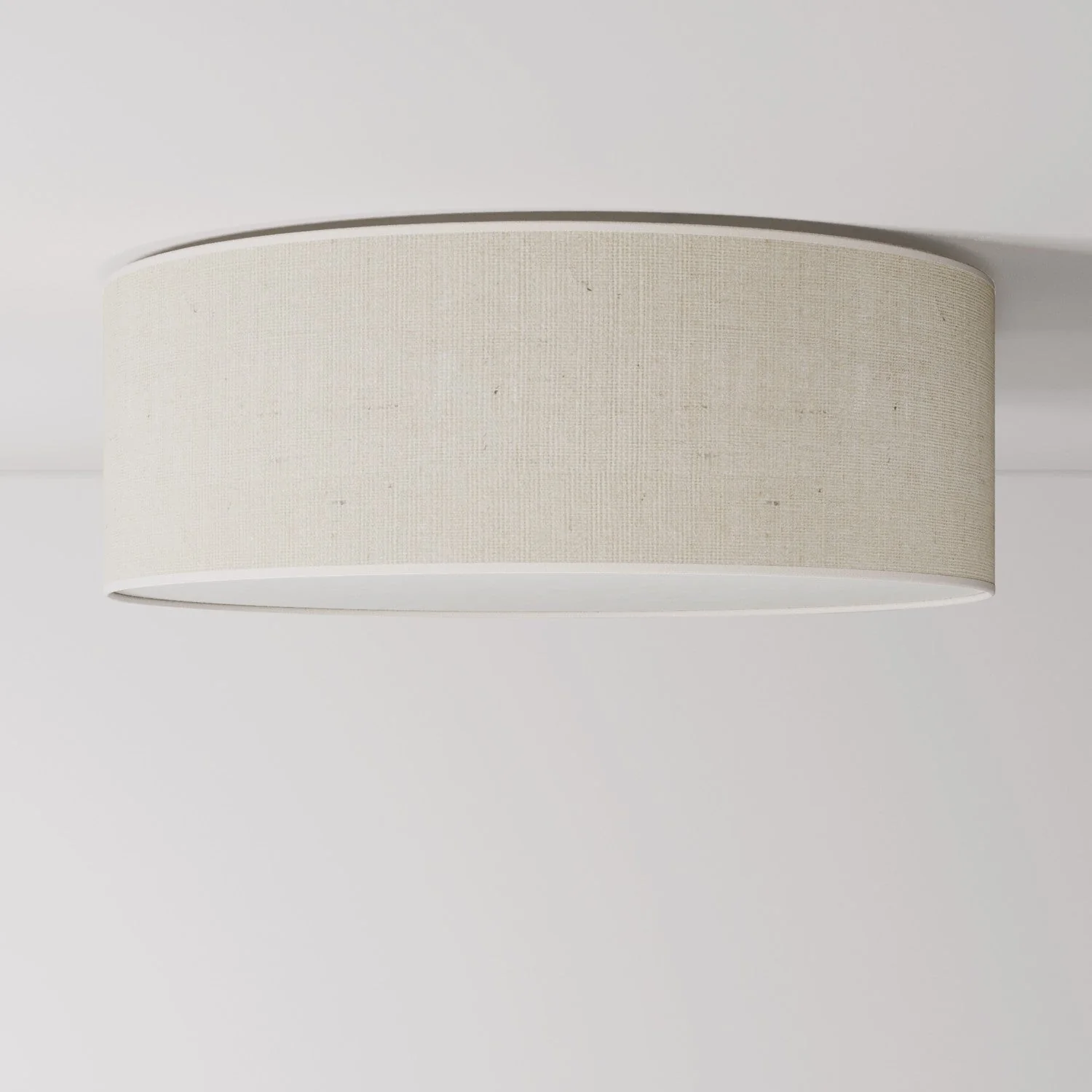 Large ceiling light in light jute fabric - Made in Italy