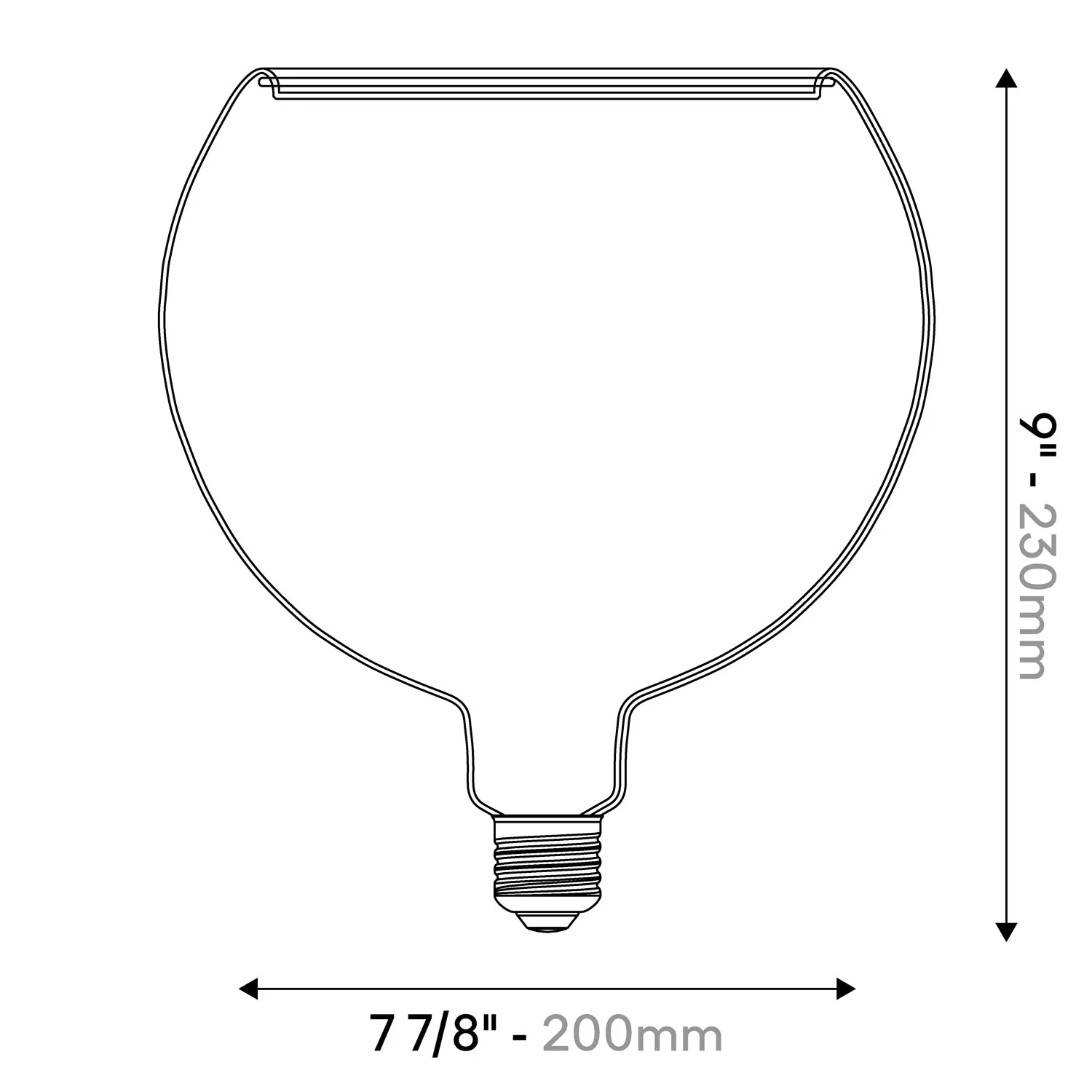 LED Clear Light Bulb Ghost Line CRI 90 G8 5.5W 380Lm E26 120V 2200K Dimmable - G06 - Image 4