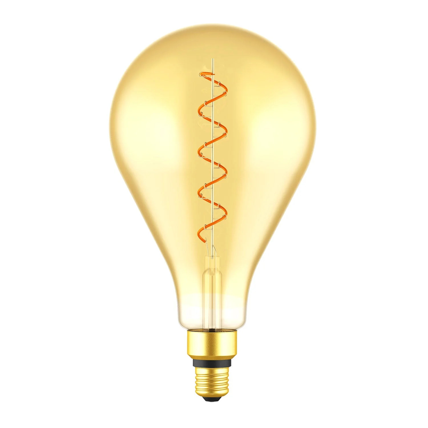 Amber Teardrop LED Light Bulb PS50 5.5W 300Lm E26 2000K Dimmable - PS50 Teardrop
