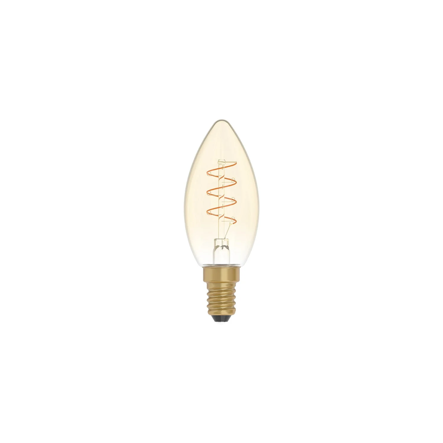 LED Light bulb Gold Carbon Line spiral filament Candle C35 2.5W 136Lm E14 1800K Dimmable - C01
